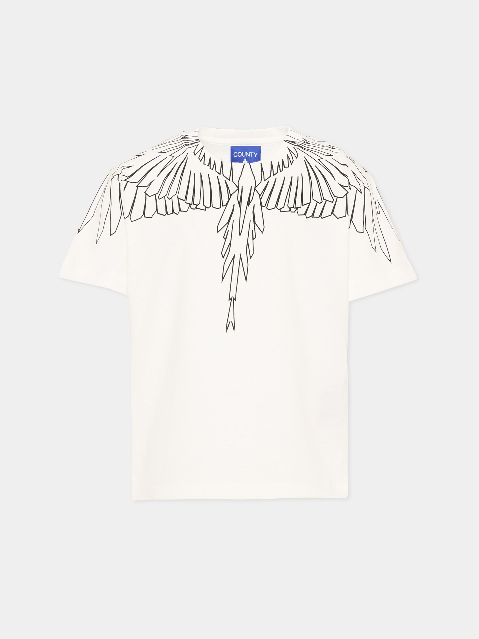T-shirt avorio per bambino con ali,County Of Milan Kids,F5CMJBTH073 002