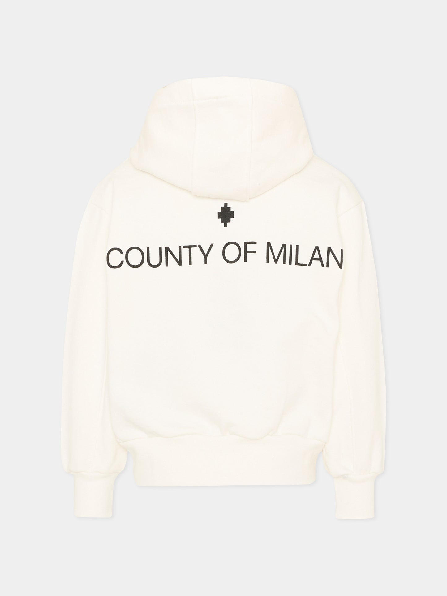 Felpa avorio per bambino con logo,County Of Milan Kids,F5CMJBZH001 002