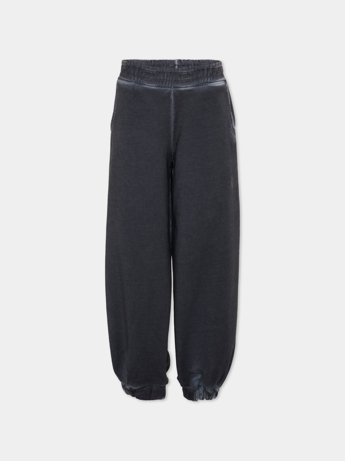 Pantaloni sportivi neri per bambina con logo,County Of Milan Kids,F5CMJGFP031 110