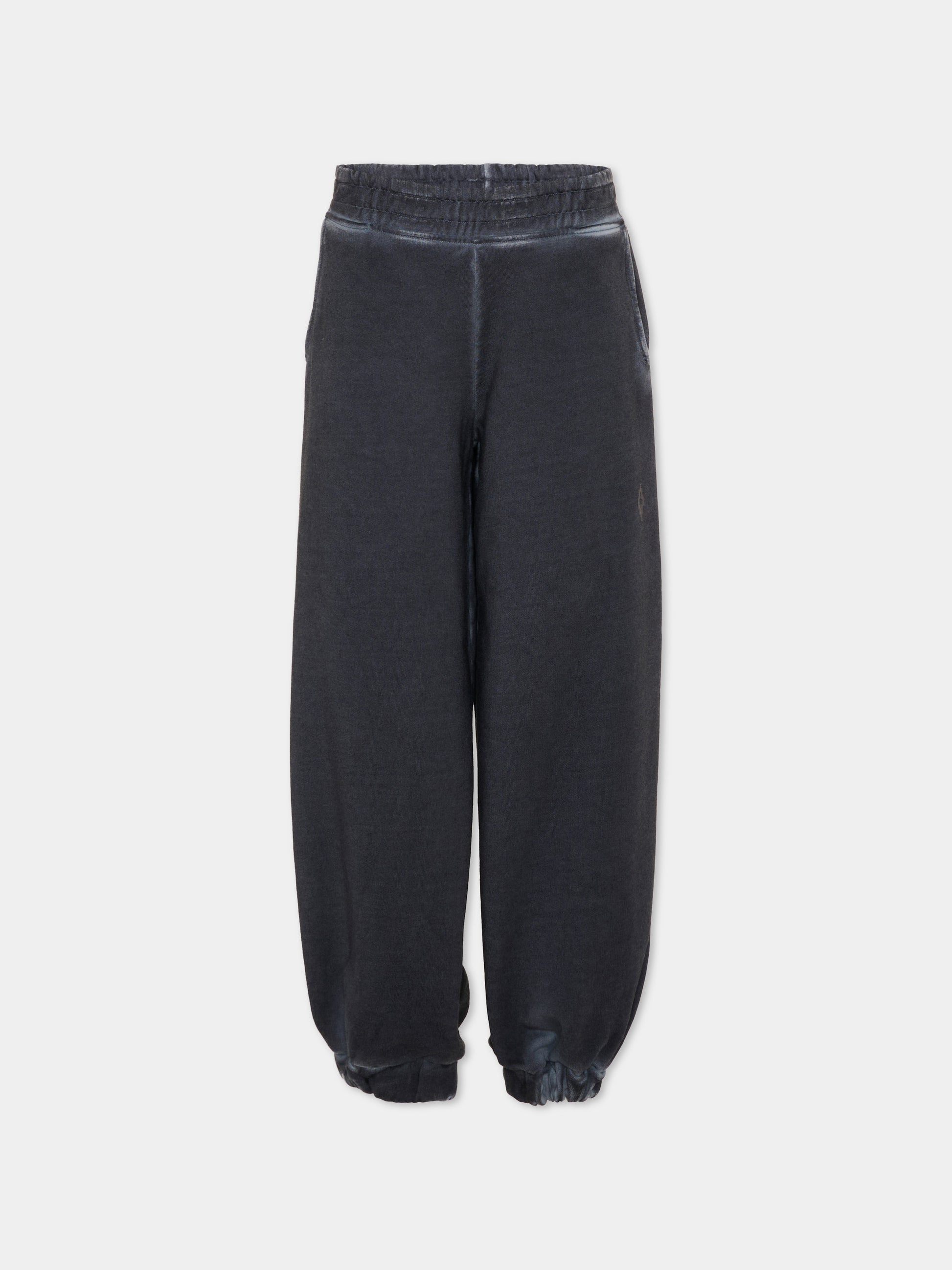 Pantaloni sportivi neri per bambina con logo,County Of Milan Kids,F5CMJGFP031 110