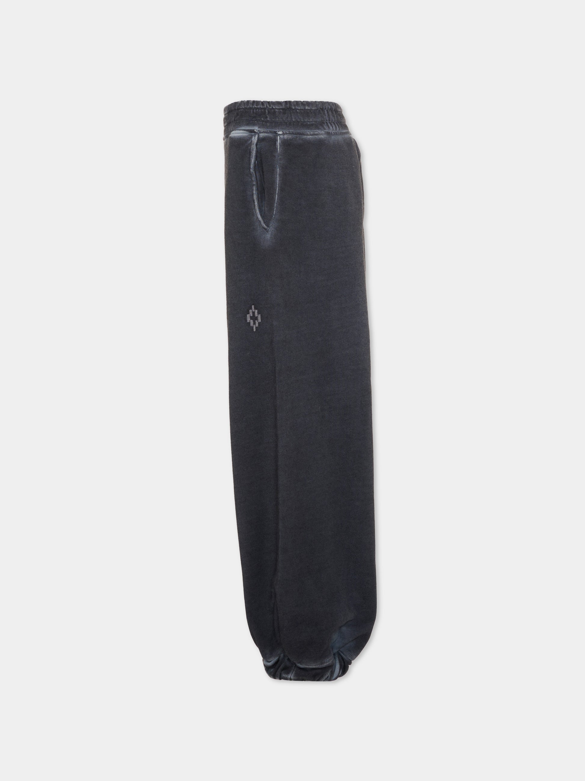Pantaloni sportivi neri per bambina con logo,County Of Milan Kids,F5CMJGFP031 110
