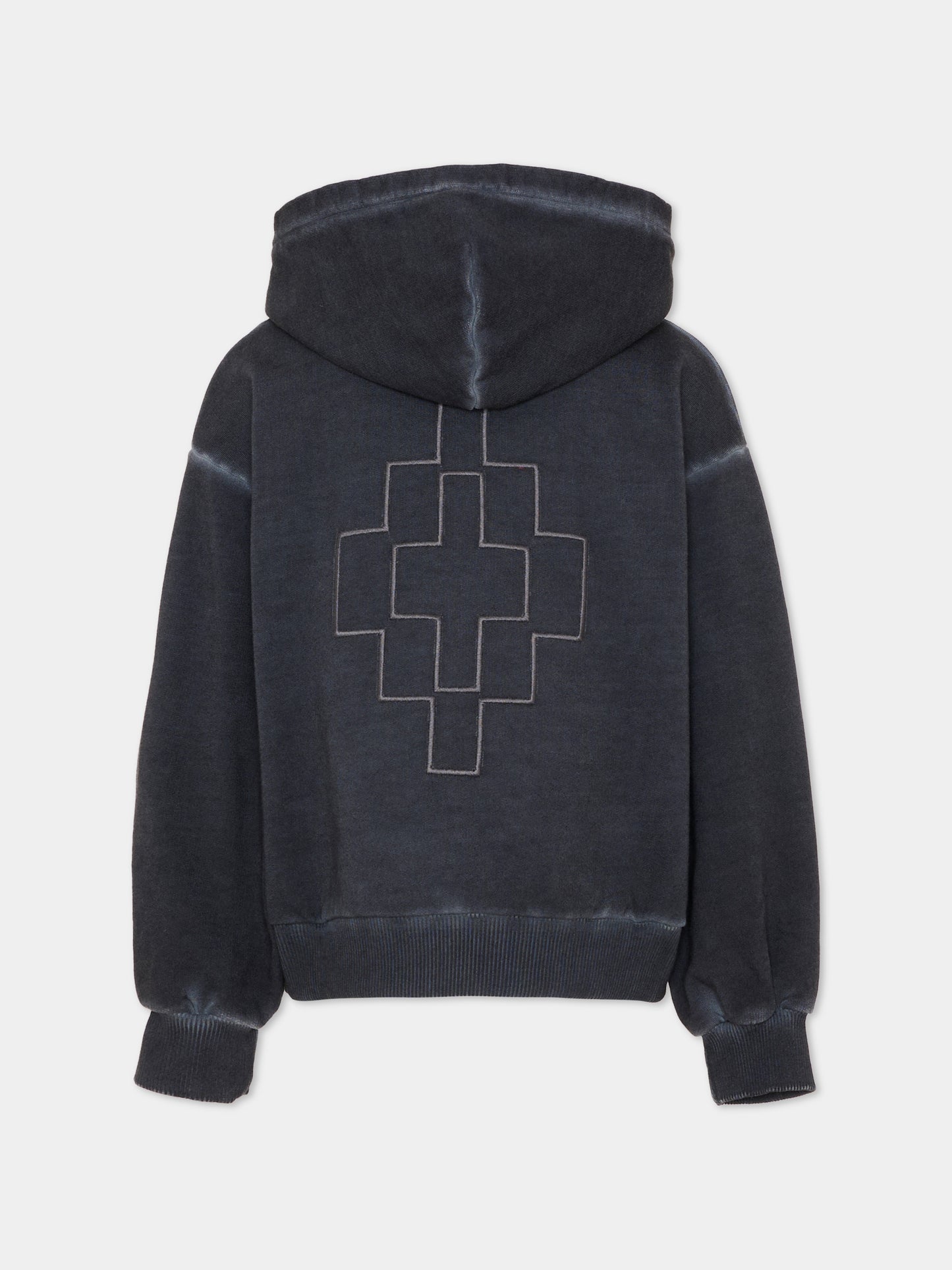 Felpa nera per bambina con logo,County Of Milan Kids,F5CMJGHS028 110