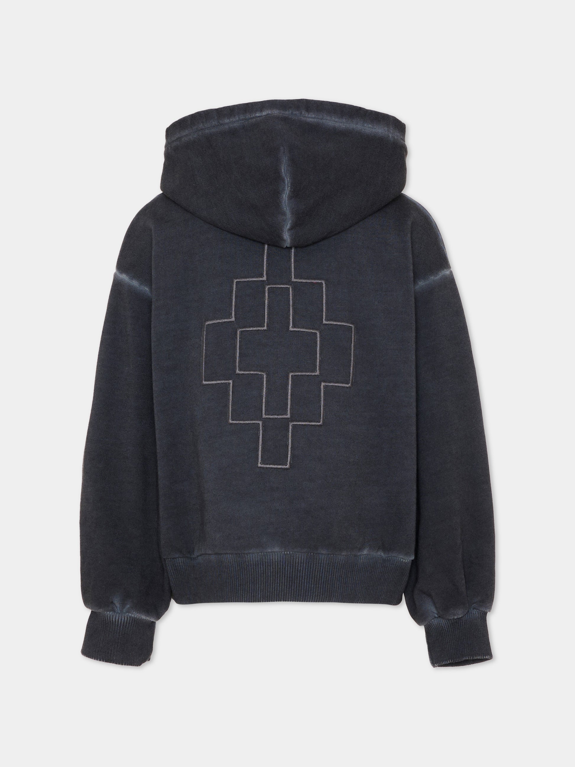 Felpa nera per bambina con logo,County Of Milan Kids,F5CMJGHS028 110