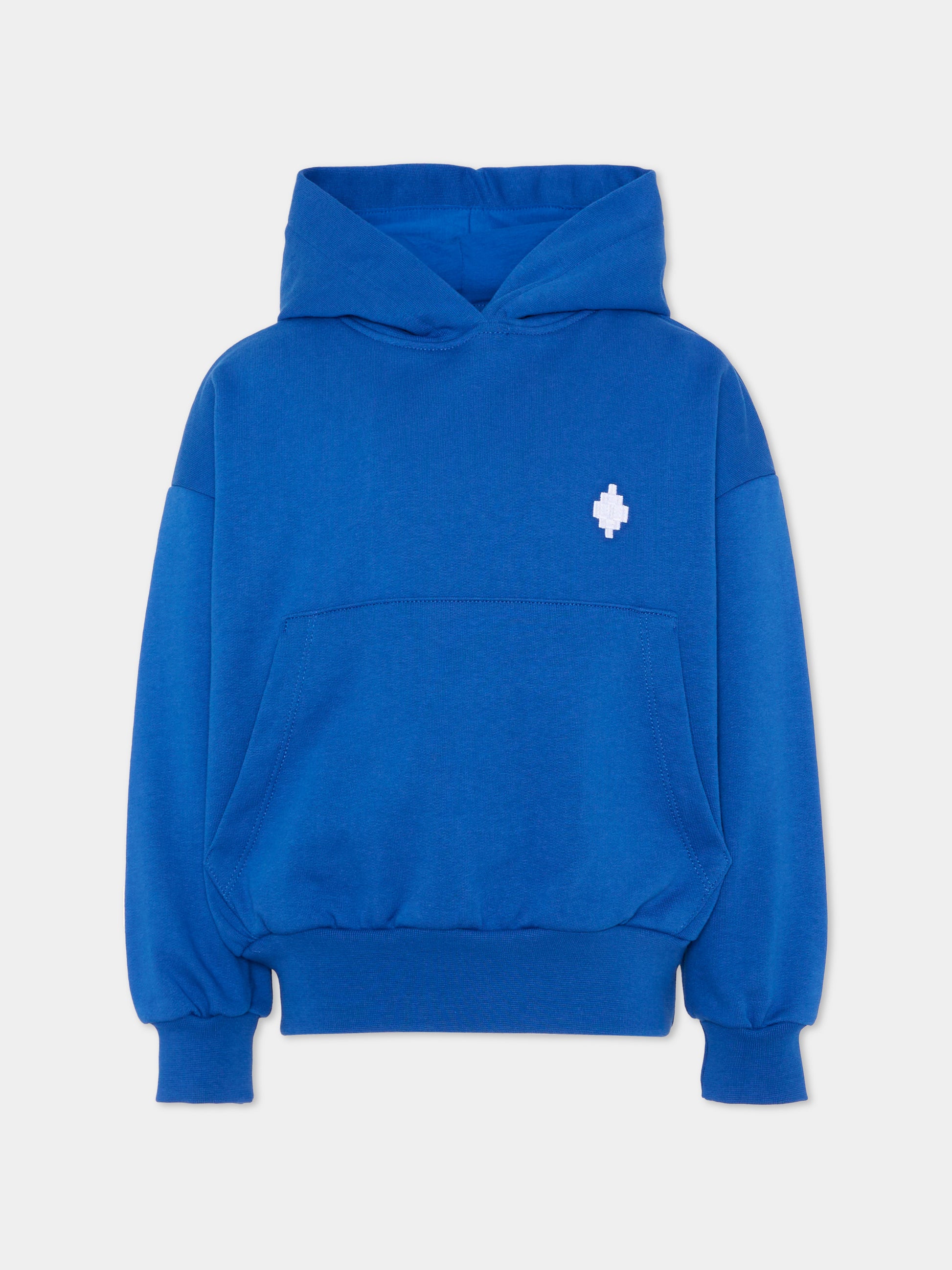 Felpa blu per bambina con logo,County Of Milan Kids,F5CMJGHS084 130
