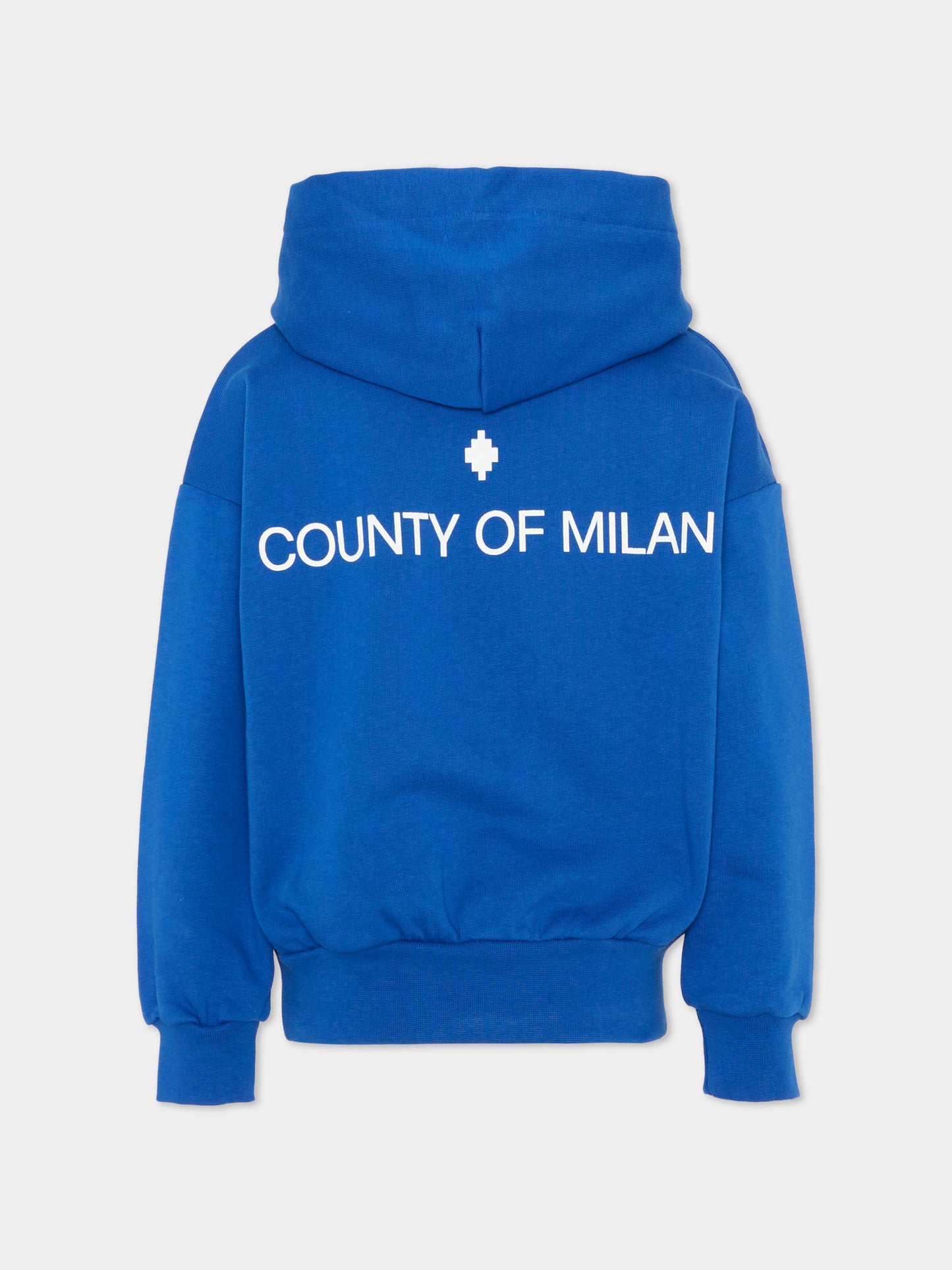 Felpa blu per bambina con logo,County Of Milan Kids,F5CMJGHS084 130