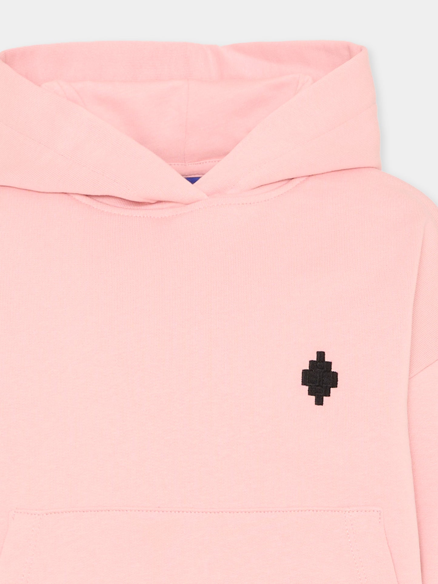 Felpa rosa per bambina con logo,County Of Milan Kids,F5CMJGHS084 BW008