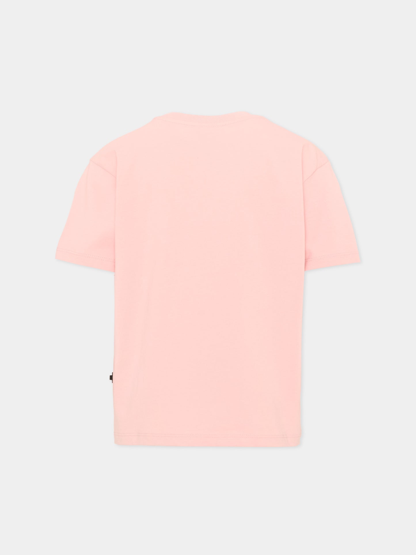 T-shirt rosa per bambina con gufo,County Of Milan Kids,F5CMJGTH090 BW008