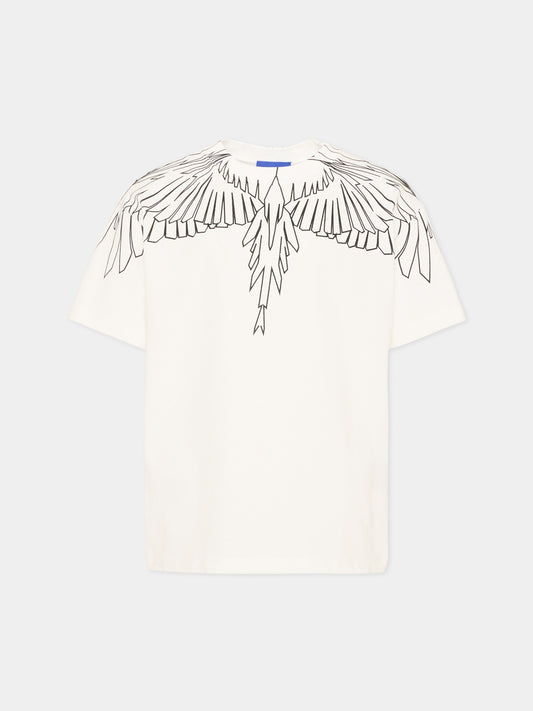T-shirt avorio per bambina con ali,County Of Milan Kids,F5CMJGTH102 002