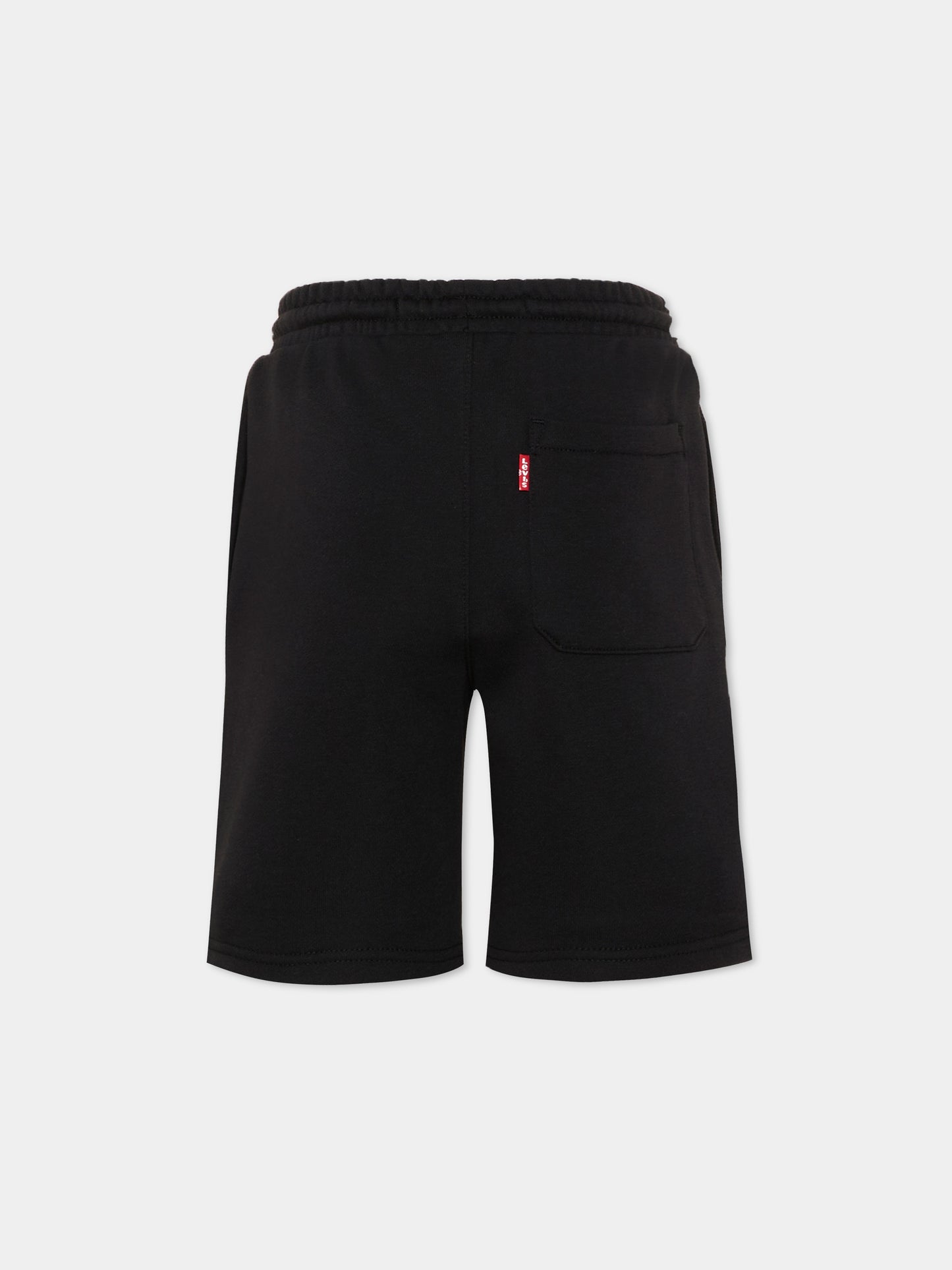 Shorts sportivi neri per bambino con logo,Levi's Kids,9EP592 023