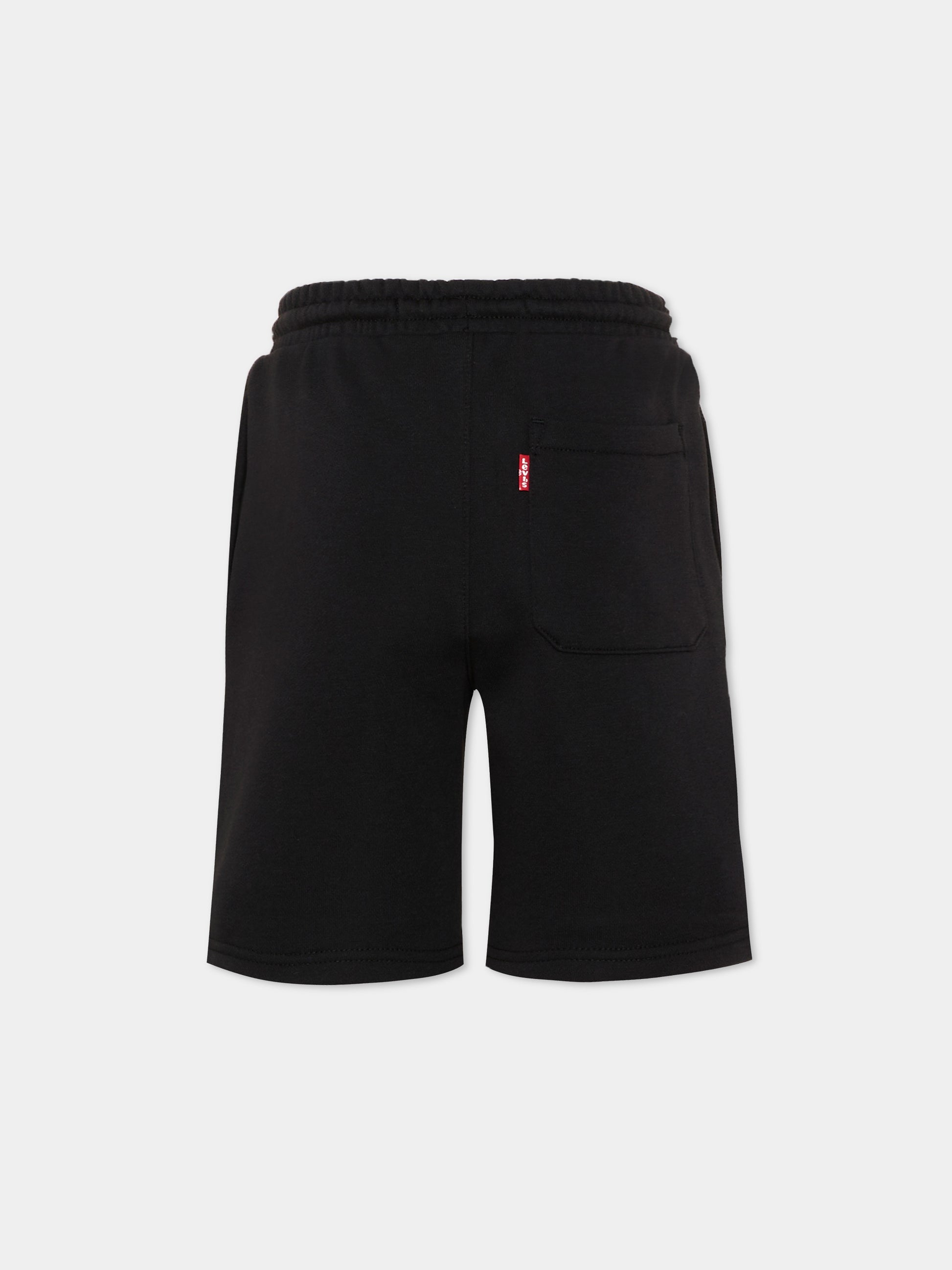 Shorts sportivi neri per bambino con logo,Levi's Kids,9EP592 023