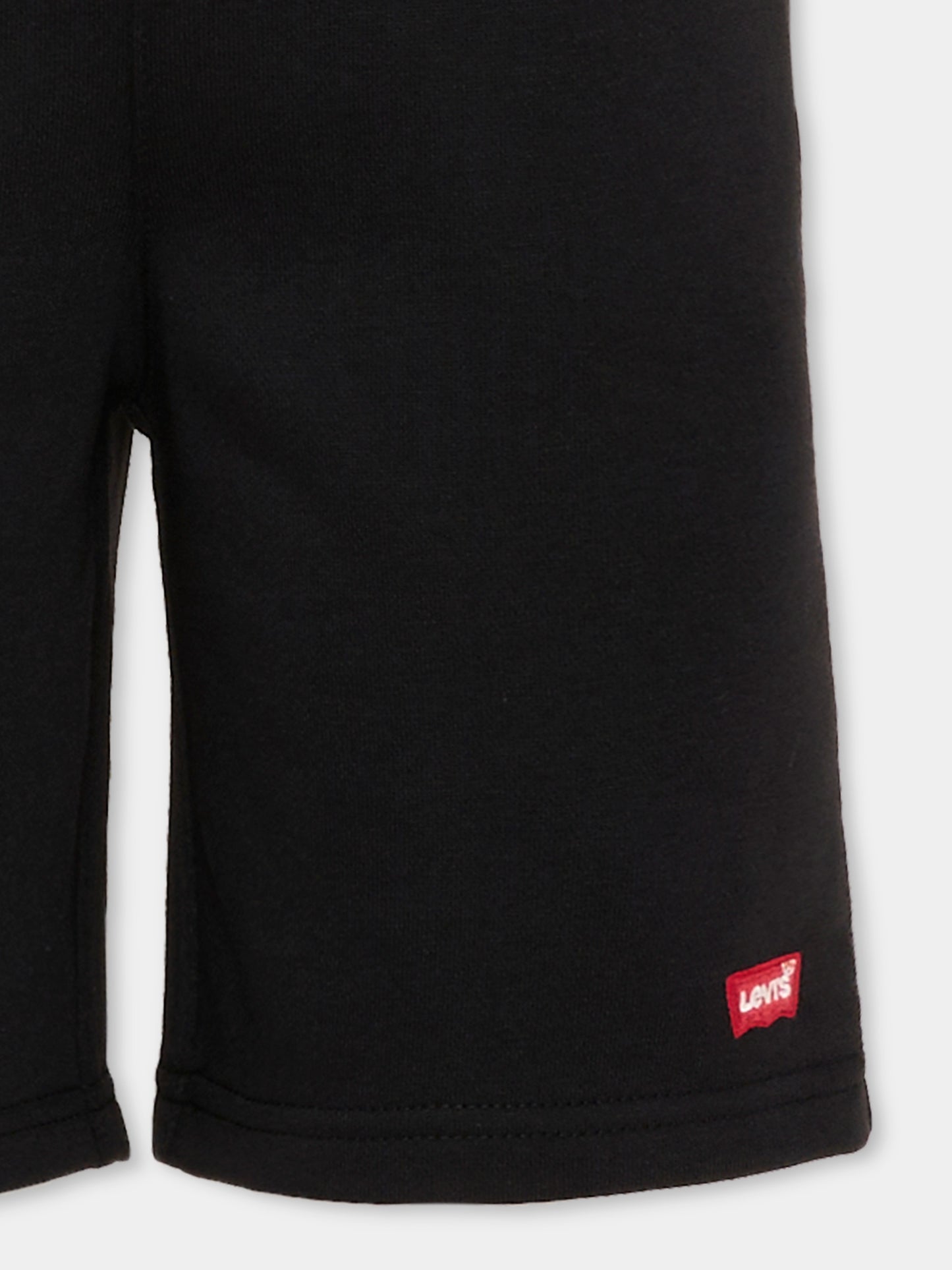 Shorts sportivi neri per bambino con logo,Levi's Kids,9EP592 023