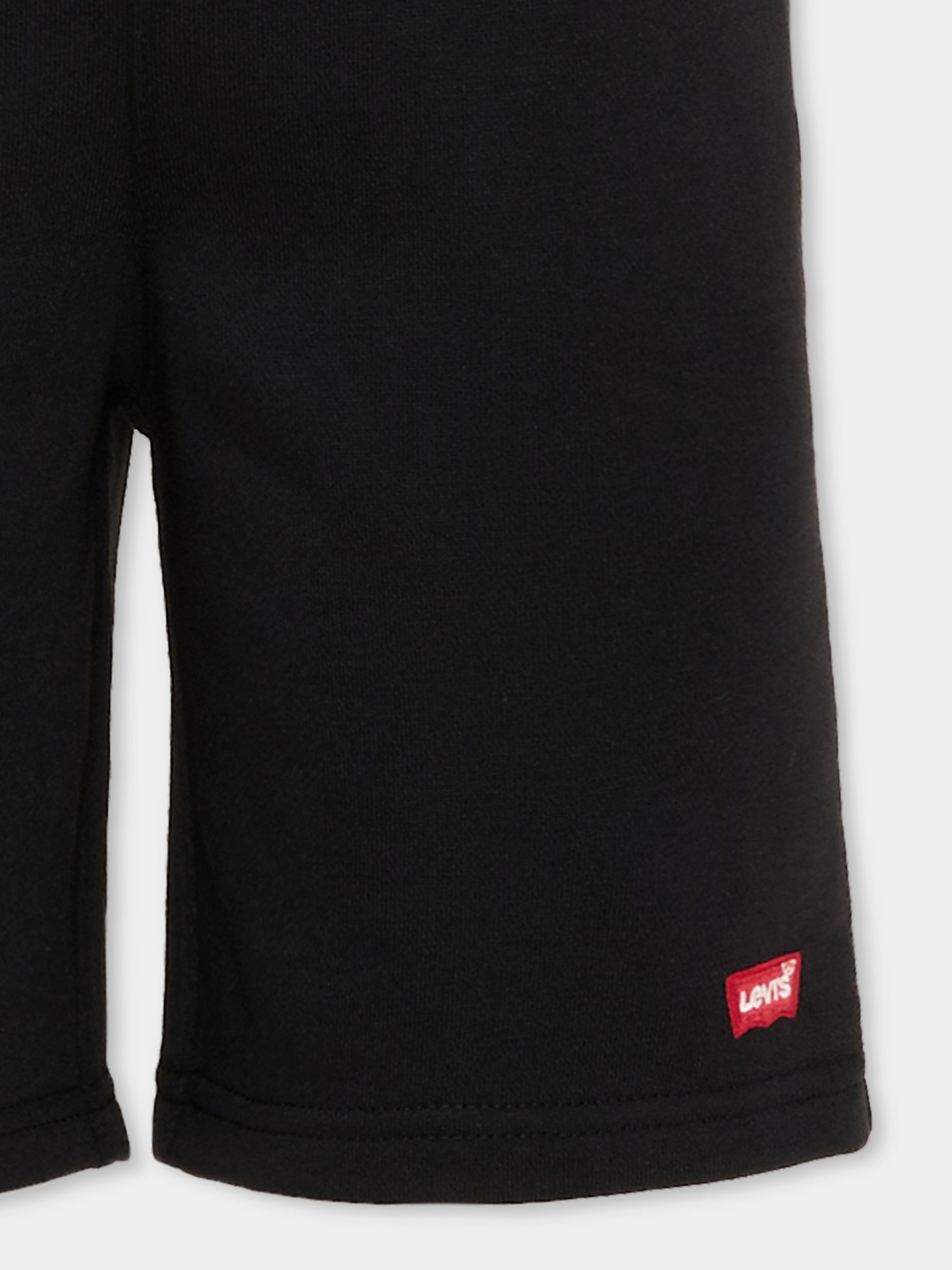 Shorts sportivi neri per bambino con logo,Levi's Kids,9EP592 023