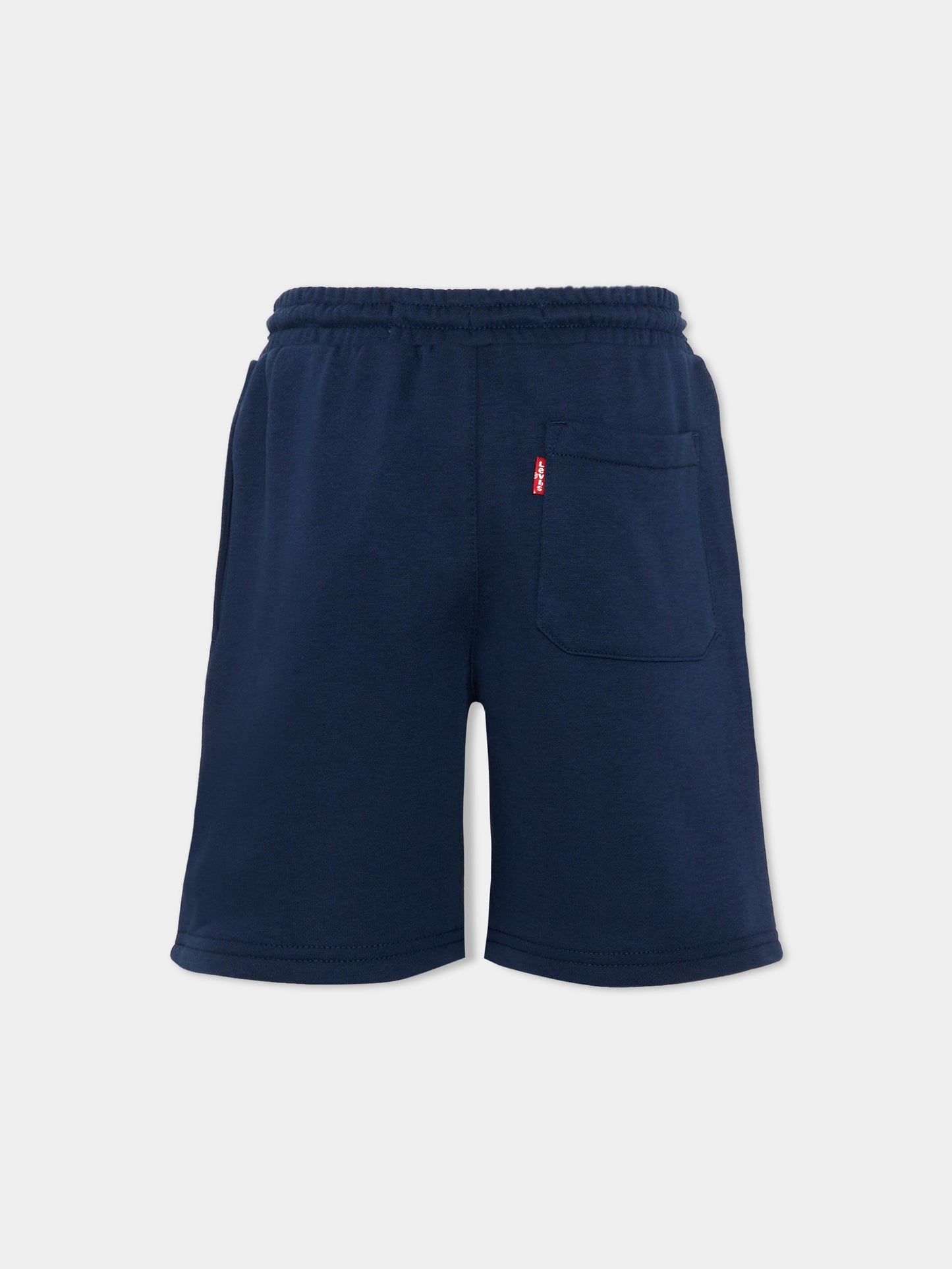 Shorts sportivi blu per bambino con logo,Levi's Kids,9EP592 C8D