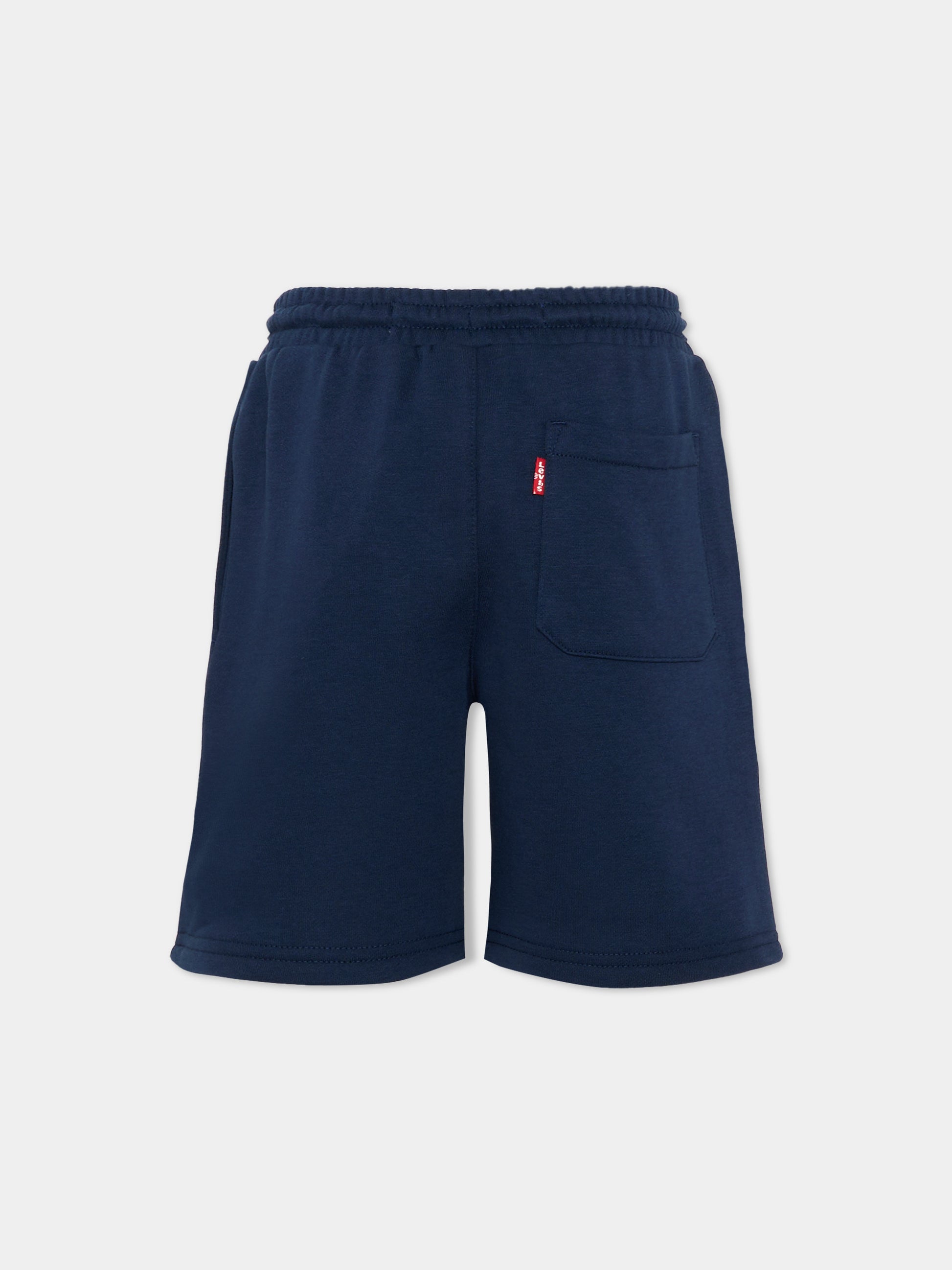 Shorts sportivi blu per bambino con logo,Levi's Kids,9EP592 C8D