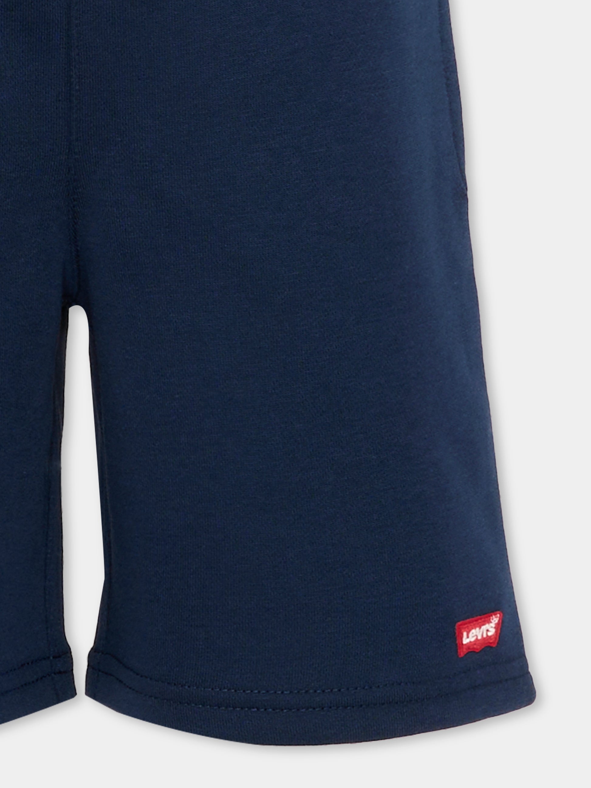 Shorts sportivi blu per bambino con logo,Levi's Kids,9EP592 C8D