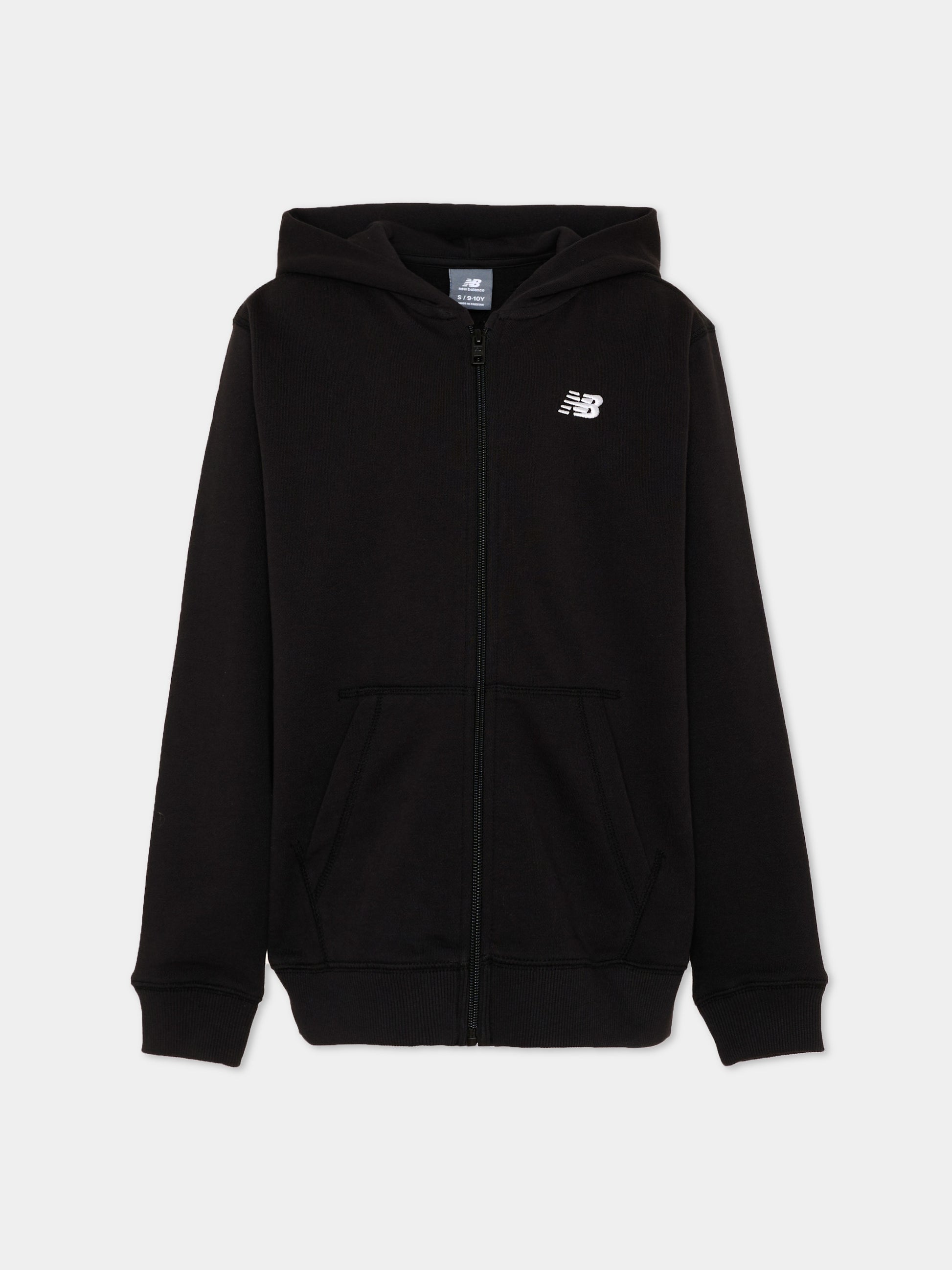Felpa nera con cappuccio per bambino con logo,New Balance,LAKB0057 BK