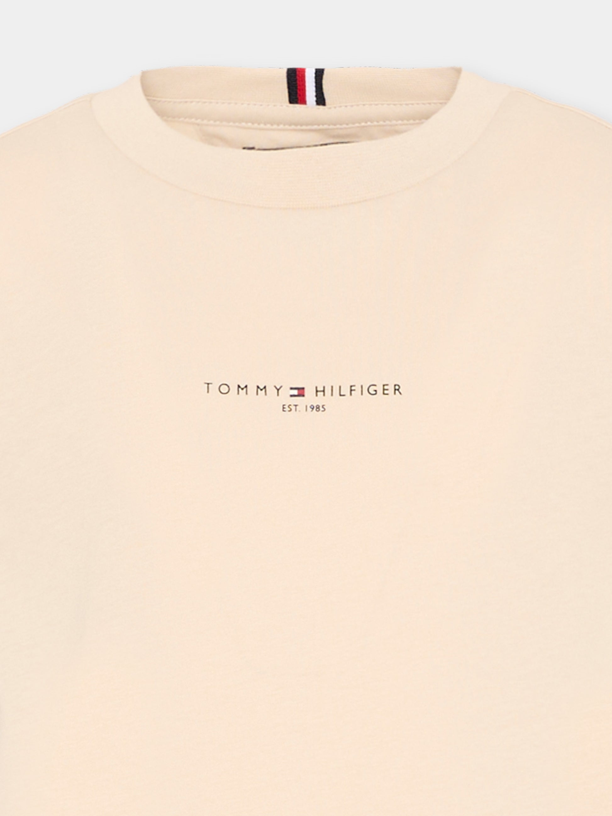 Completo sportivo beige per bambino con logo,Tommy Hilfiger Junior,KB0KB09666 ACI