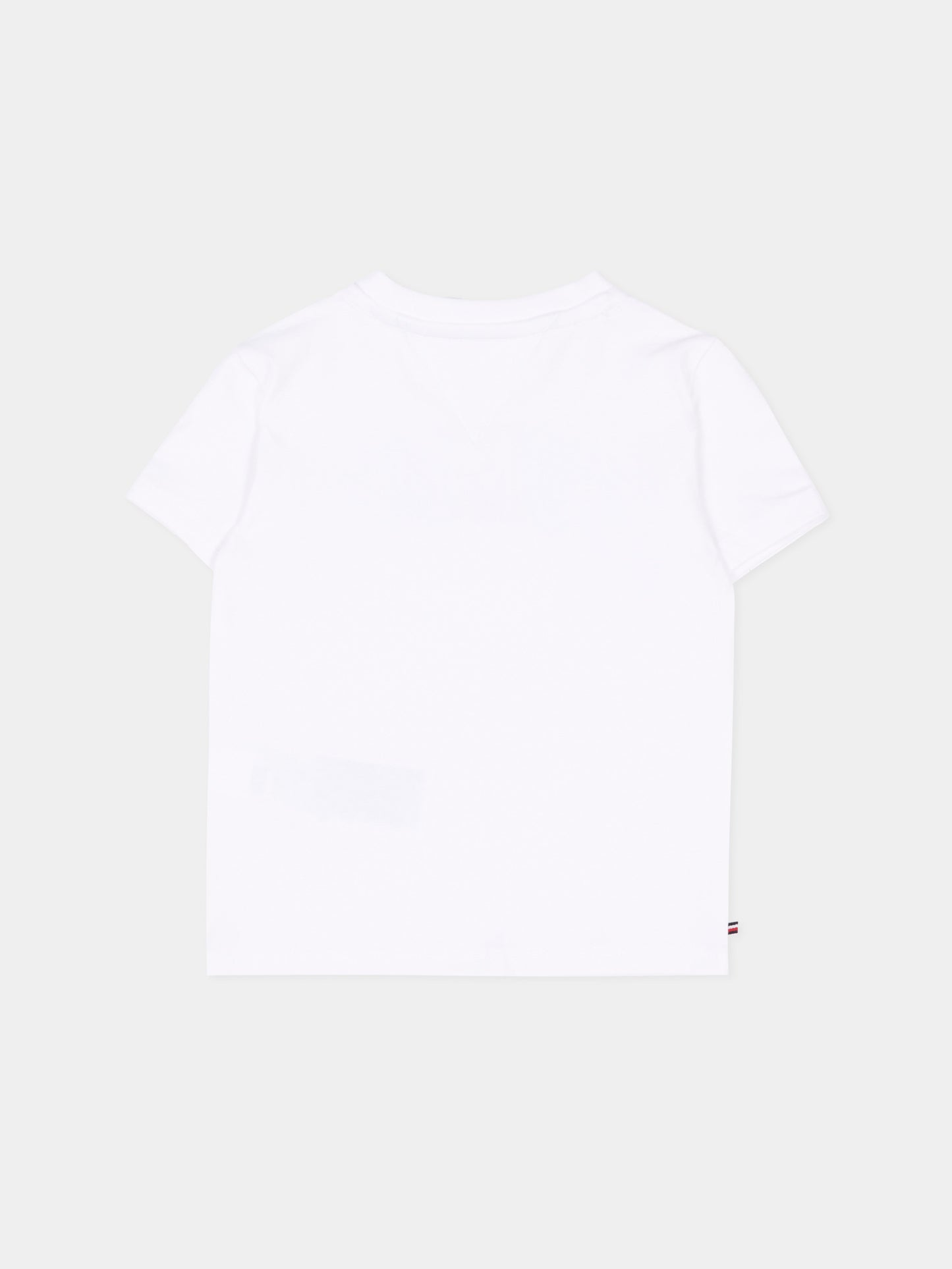 T-Shirt bianca per neonato con logo,Tommy Hilfiger Junior,KN0KN02354 YBR