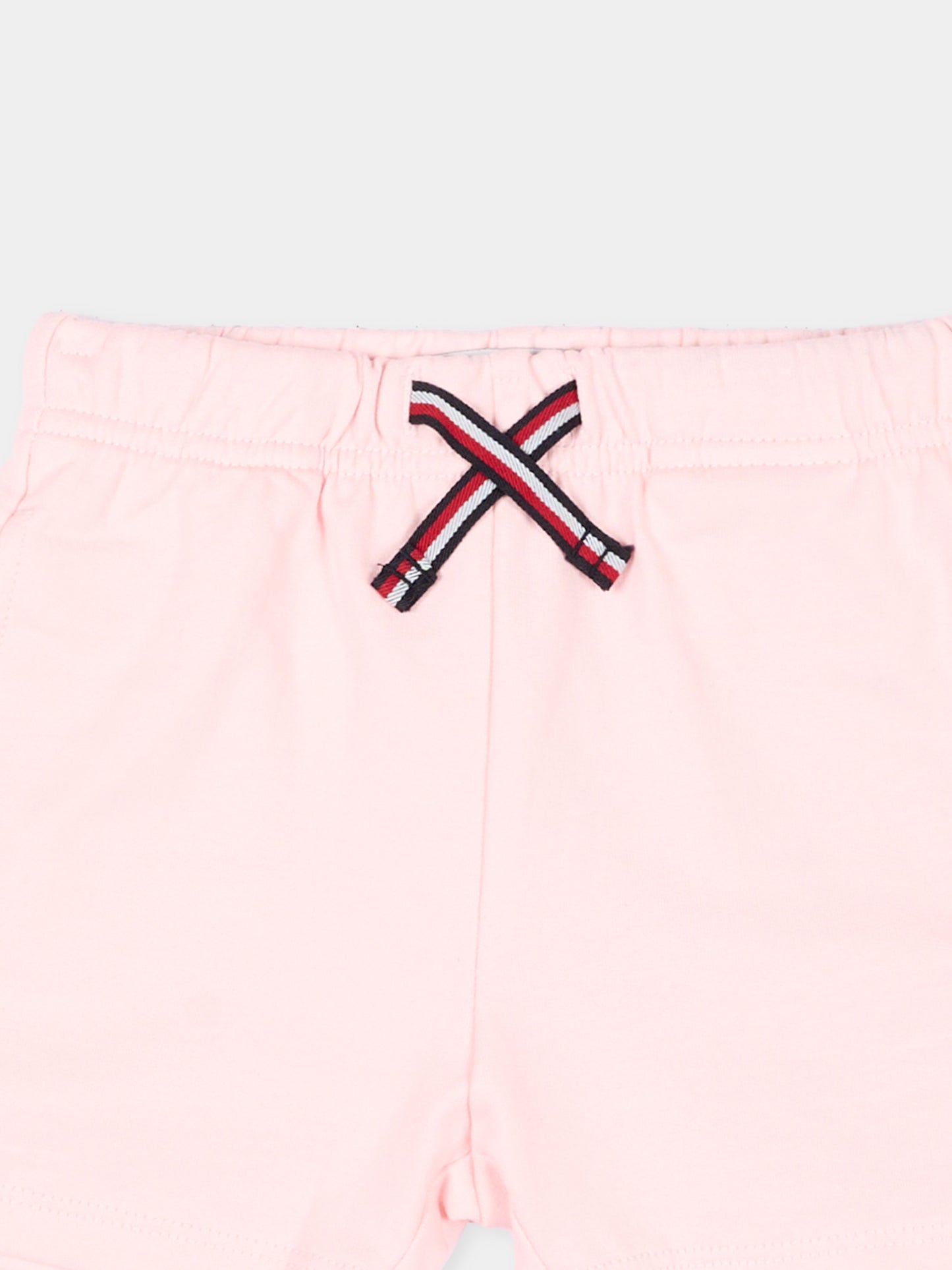 Shorts rosa per neonata con logo,Tommy Hilfiger Junior,KN0KN02349 TH3
