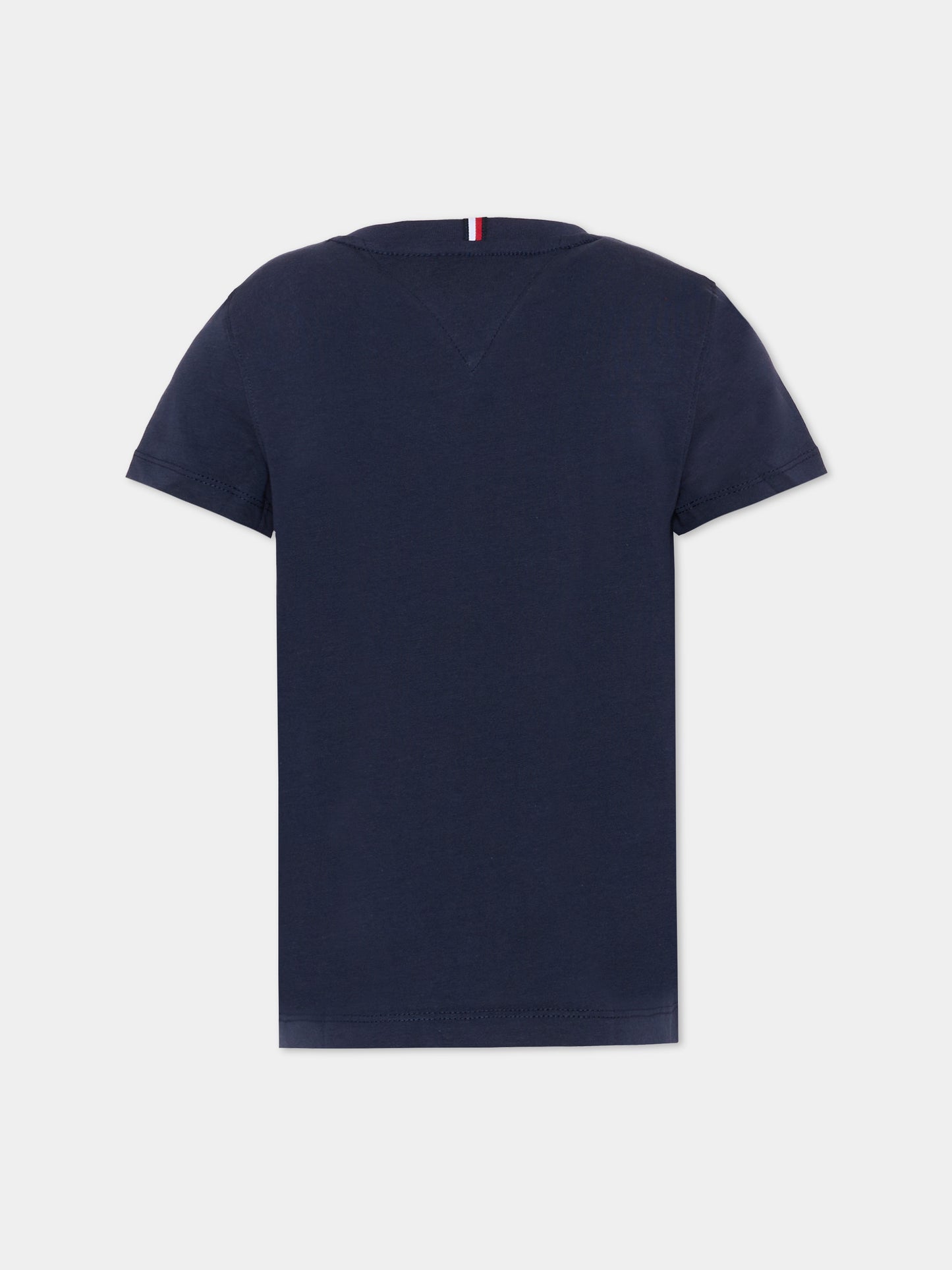 T-Shirt blu per bambini con logo,Tommy Hilfiger Junior,KS0KS00210 C87