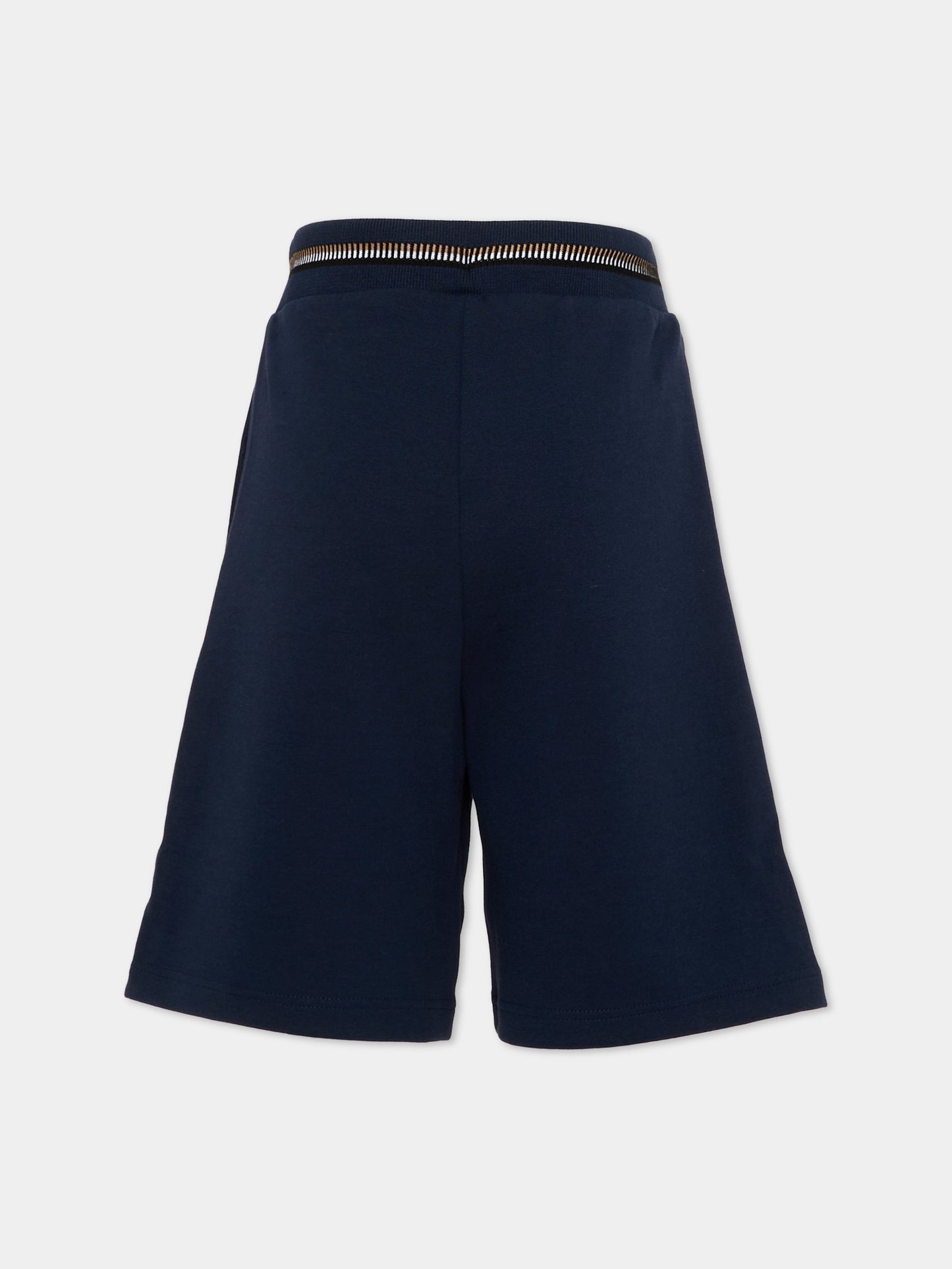 Shorts blu per bambino con logo,Boss,J51999 849