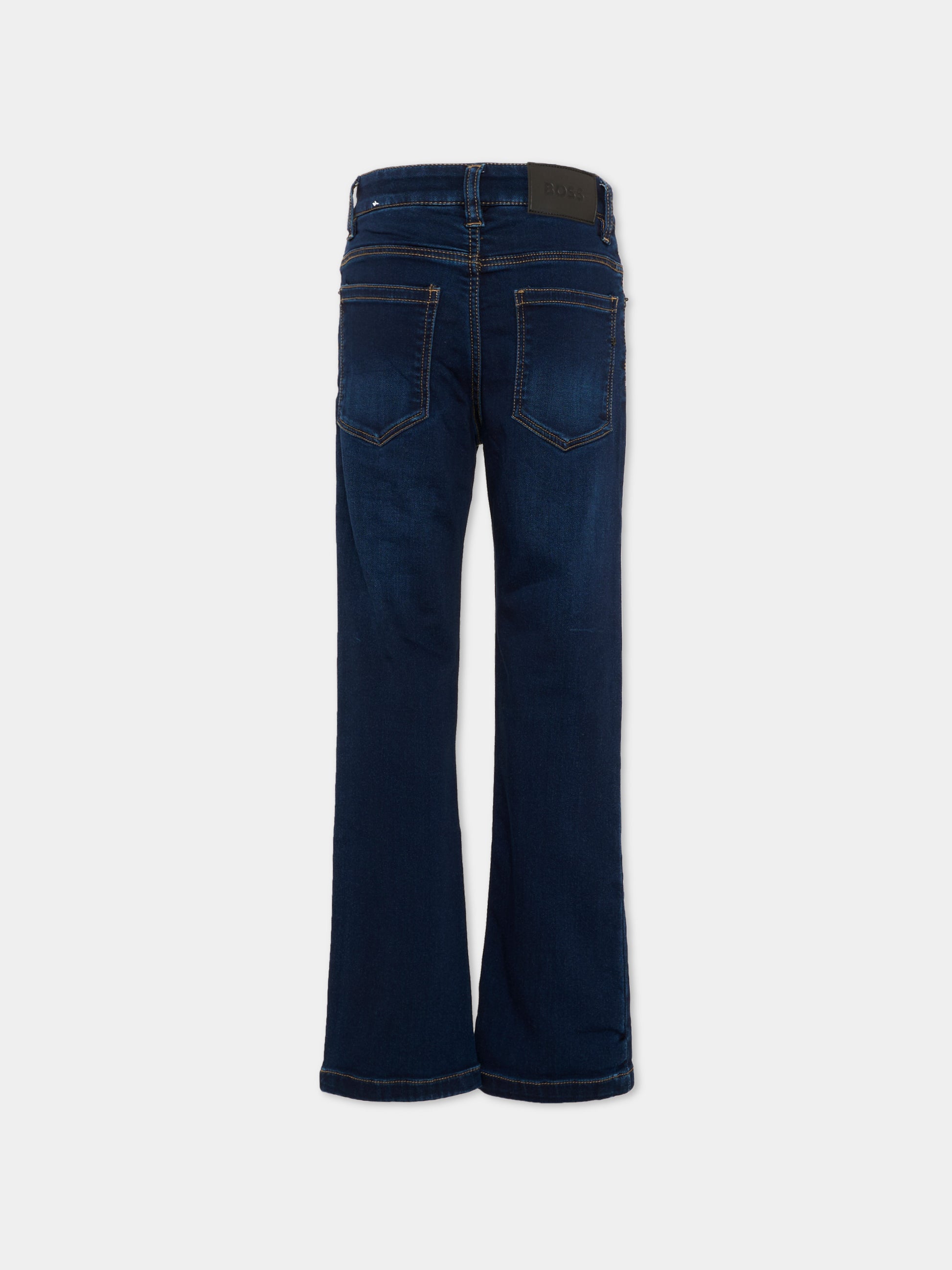 Jeans denim per bambino con logo,Boss,J53556 Z07