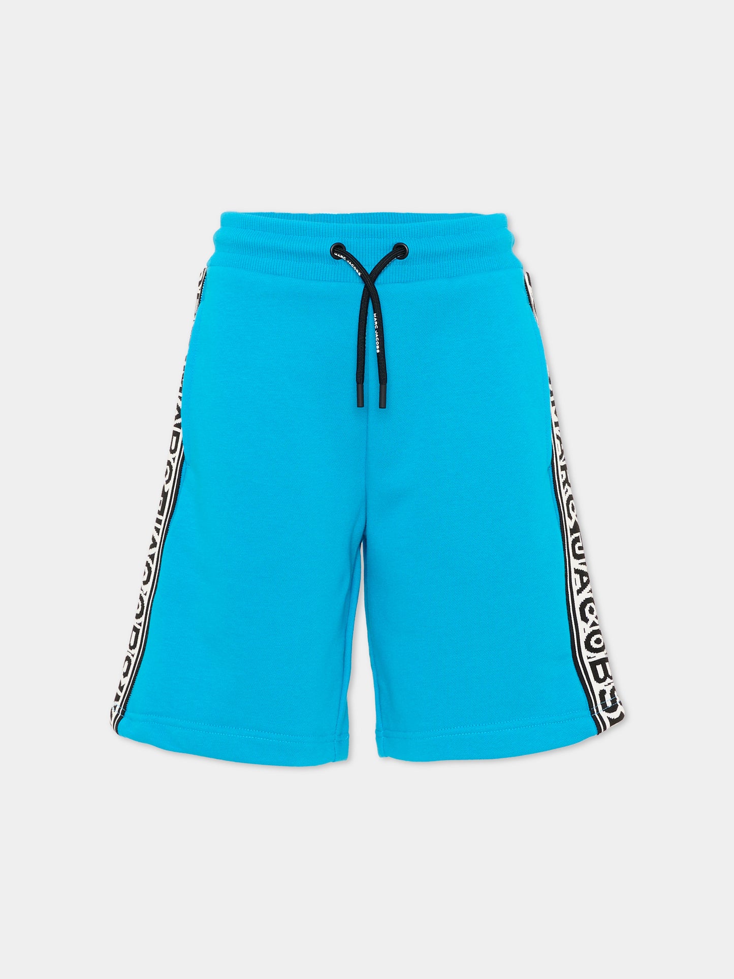 Shorts sportivi azzurri per bambino con logo,Marc Jacobs,W60481 759