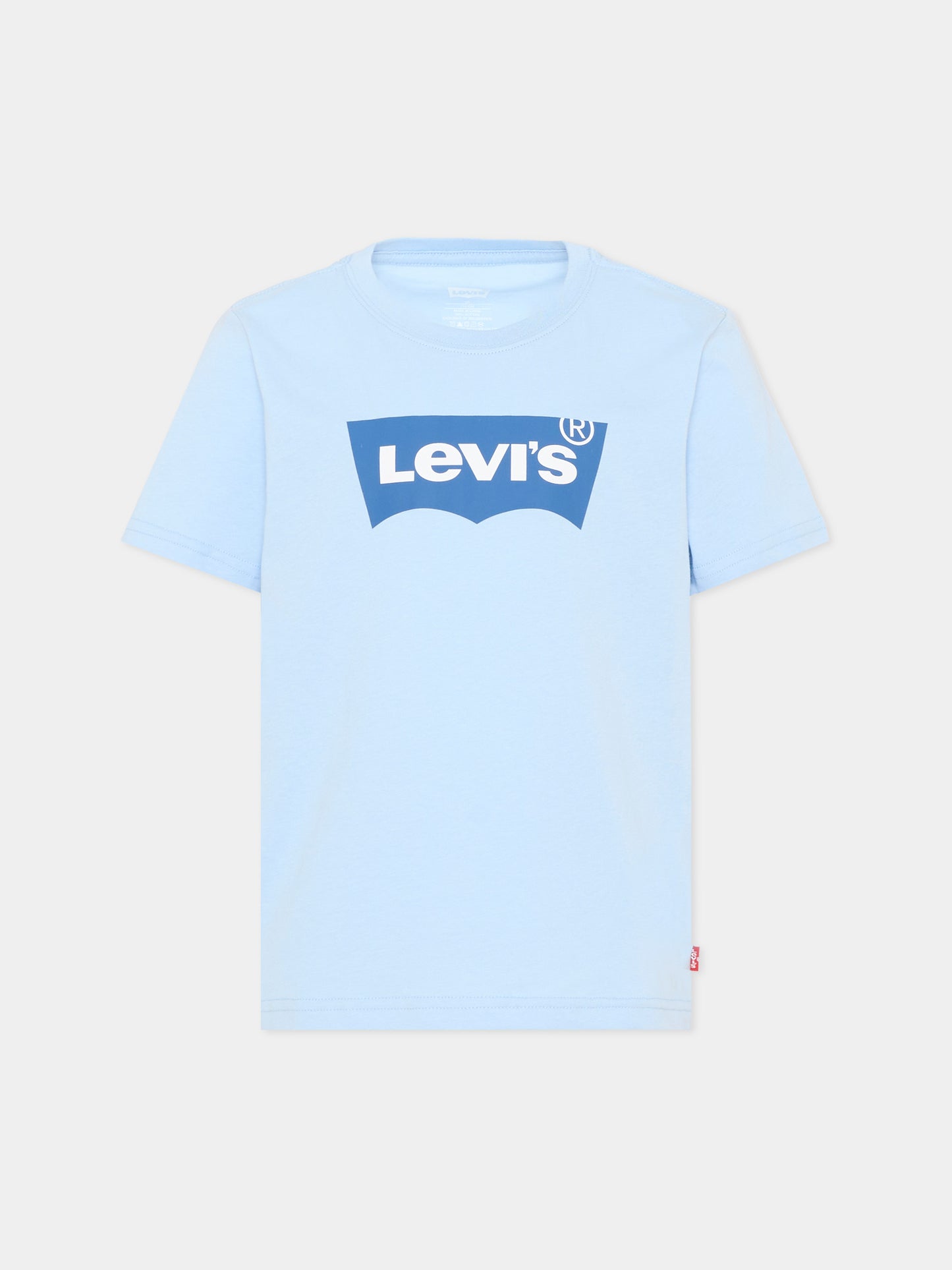 T-Shirt azzurra per bambino con logo,Levi's Kids,8E8157 UF6