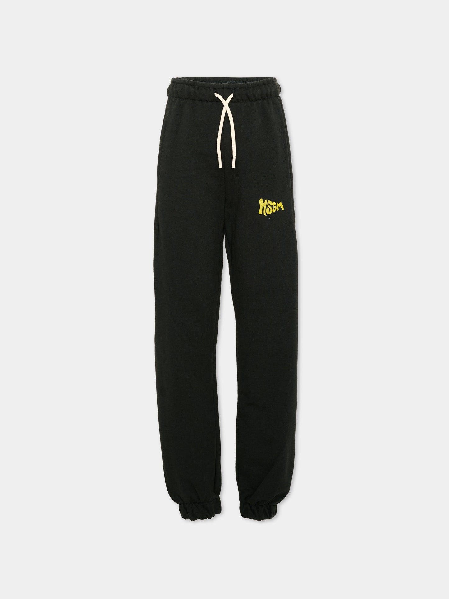 Pantalon de sport noir pour enfants avec logo