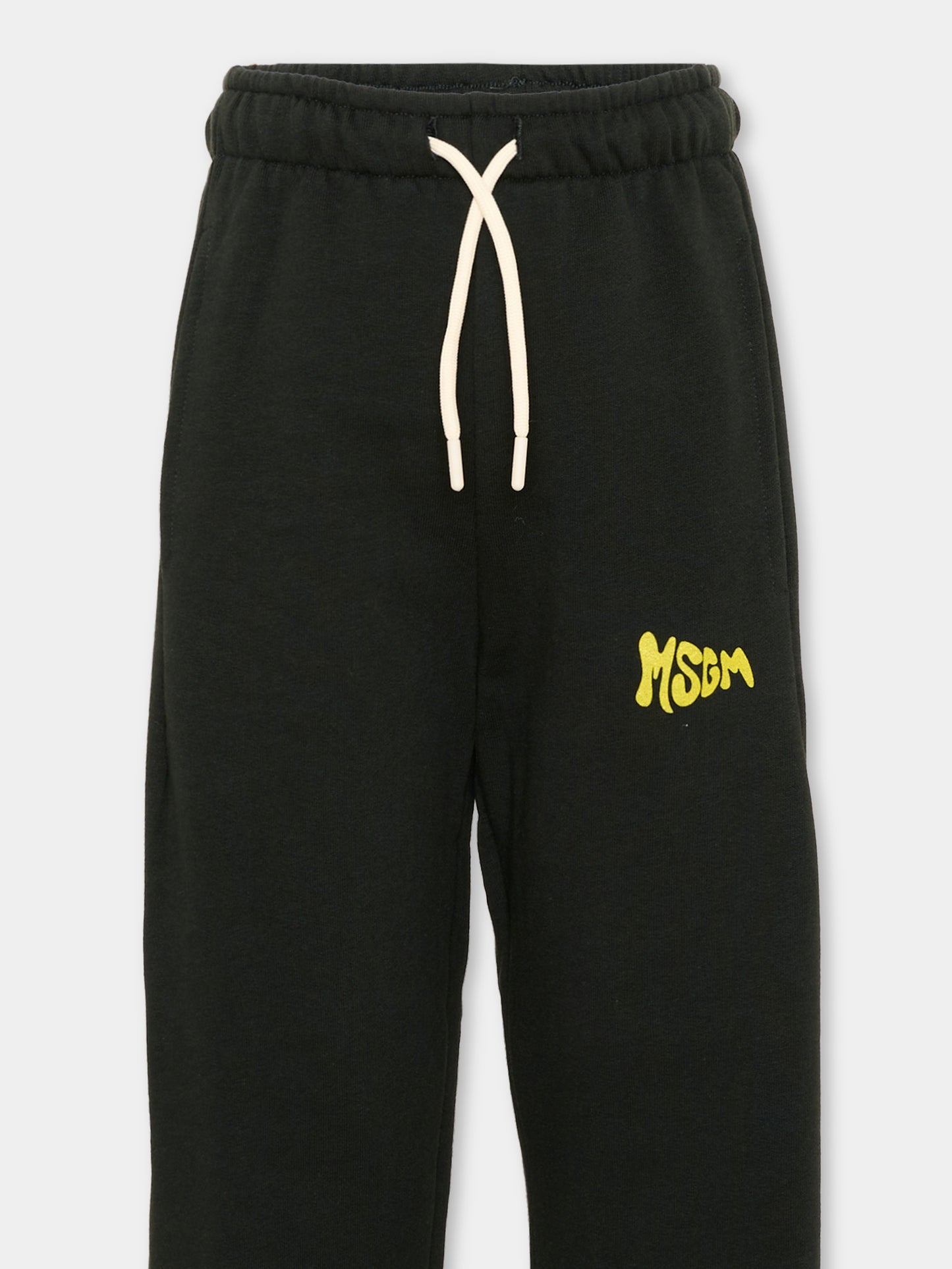 Pantalon de sport noir pour enfants avec logo