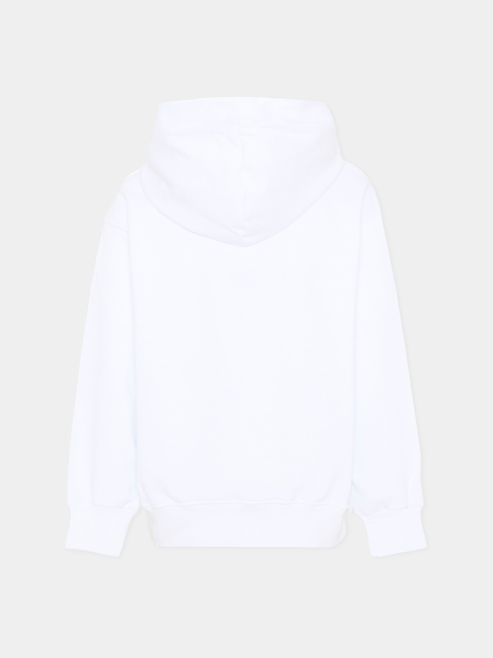 Felpa bianca per bambini con logo,Msgm Kids,S6MSJUHS010 001