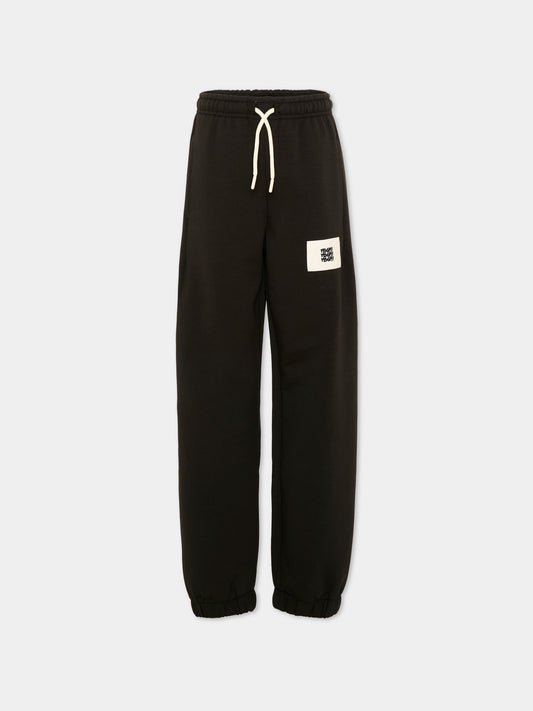 Pantaloni sportivi neri per bambino con logo