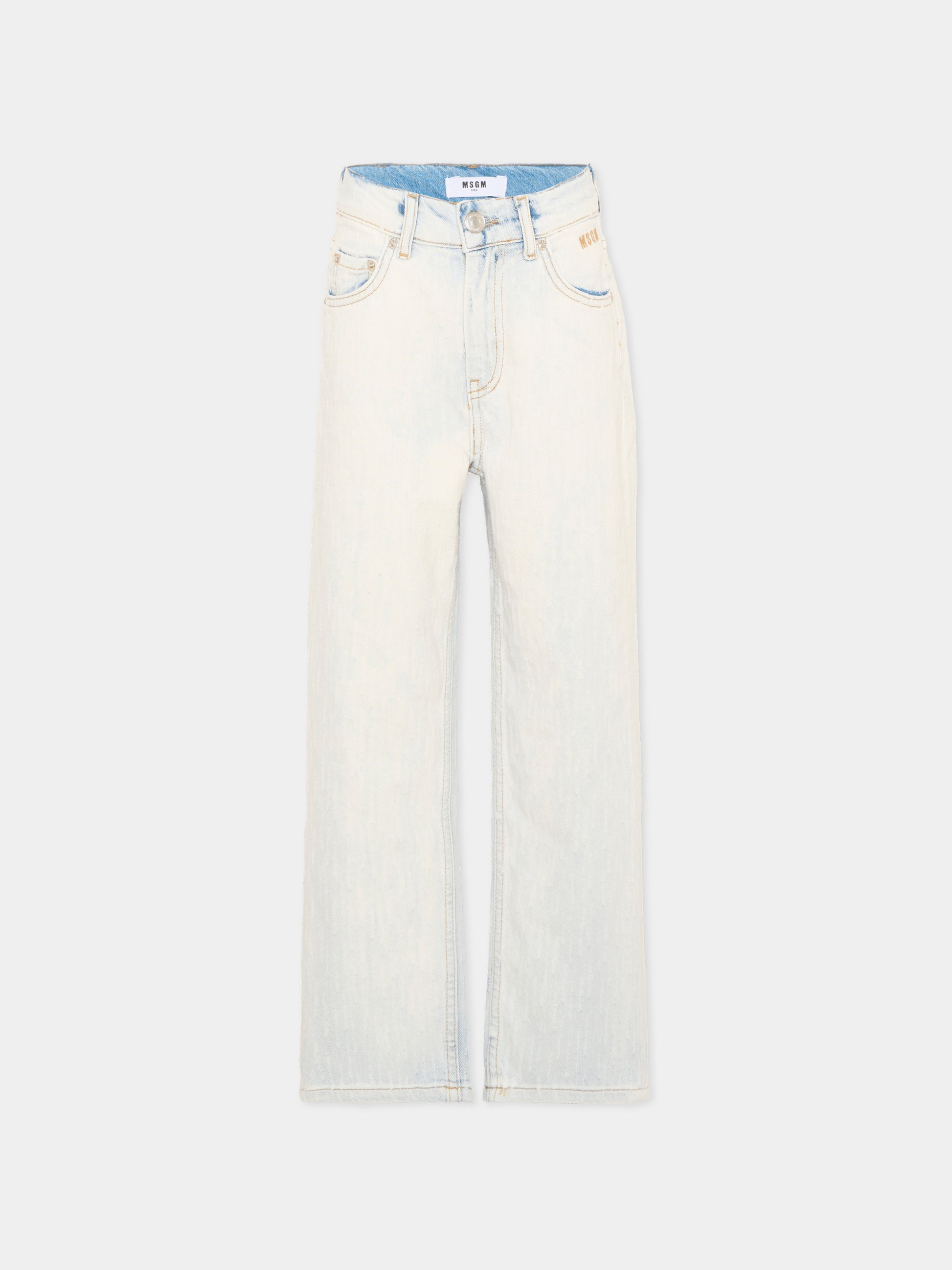 Jeans denim per bambini con logo,Msgm Kids,S6MSJUDP044 126