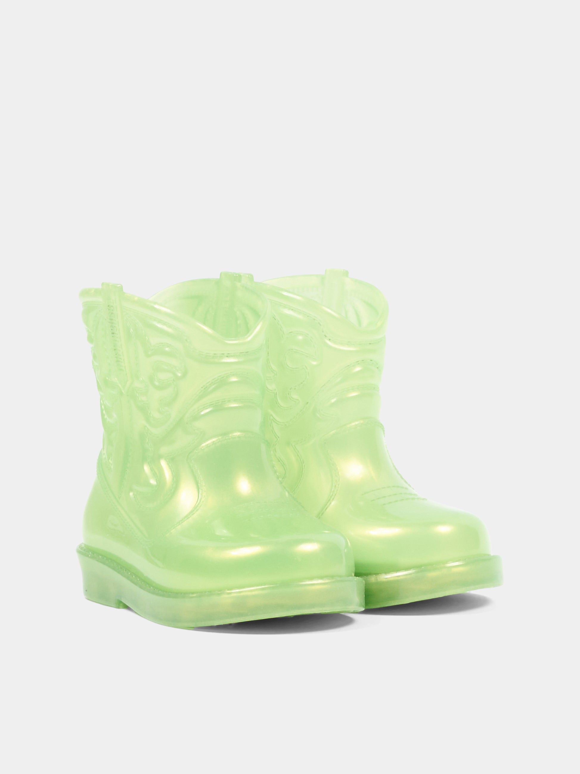 Stivali da pioggia verdi per bambina,Mini Melissa,36191 BJ550 06411