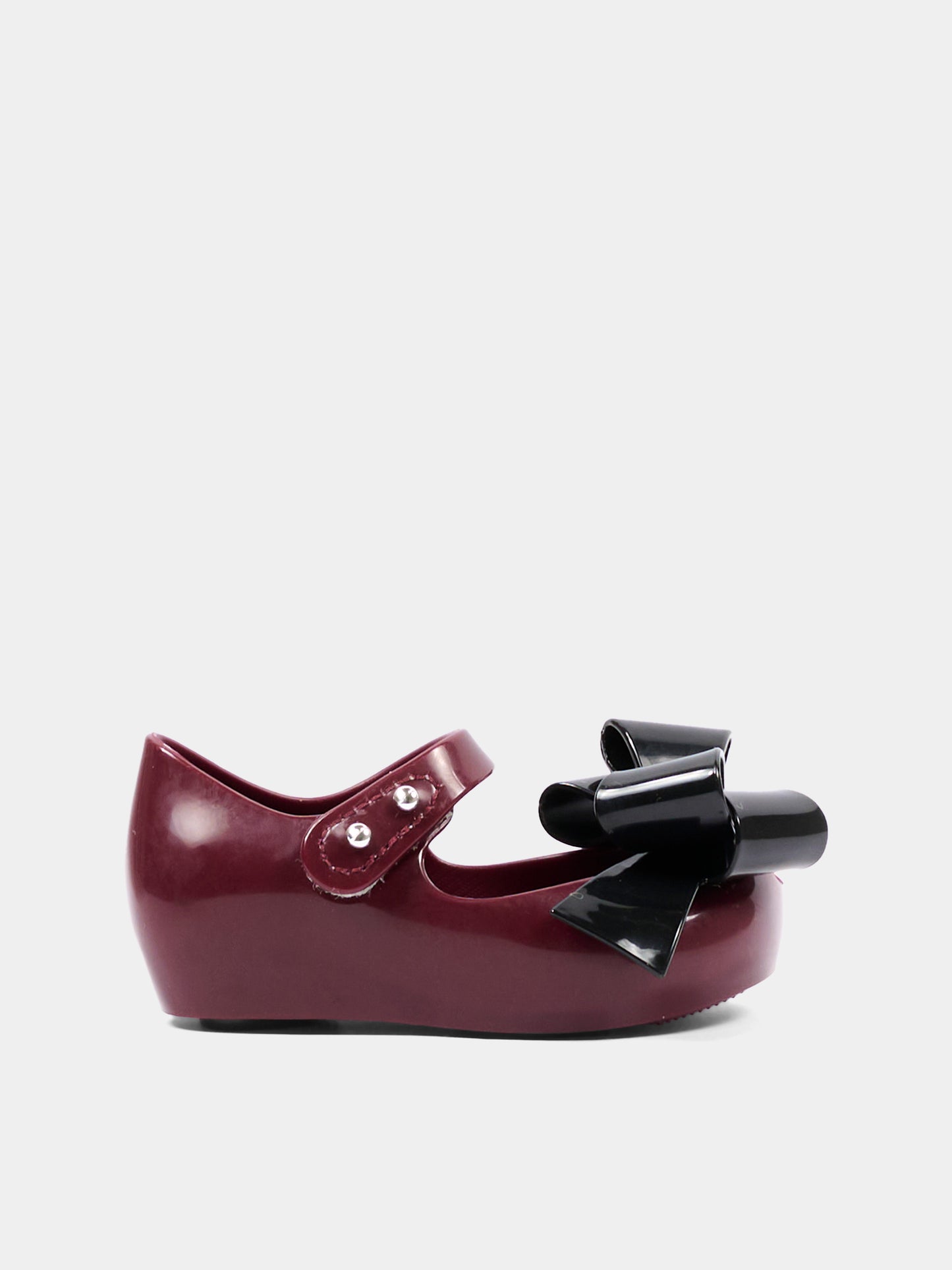 Ballerine bordeaux per bambina con fiocco,Mini Melissa,36201 BX430 06411