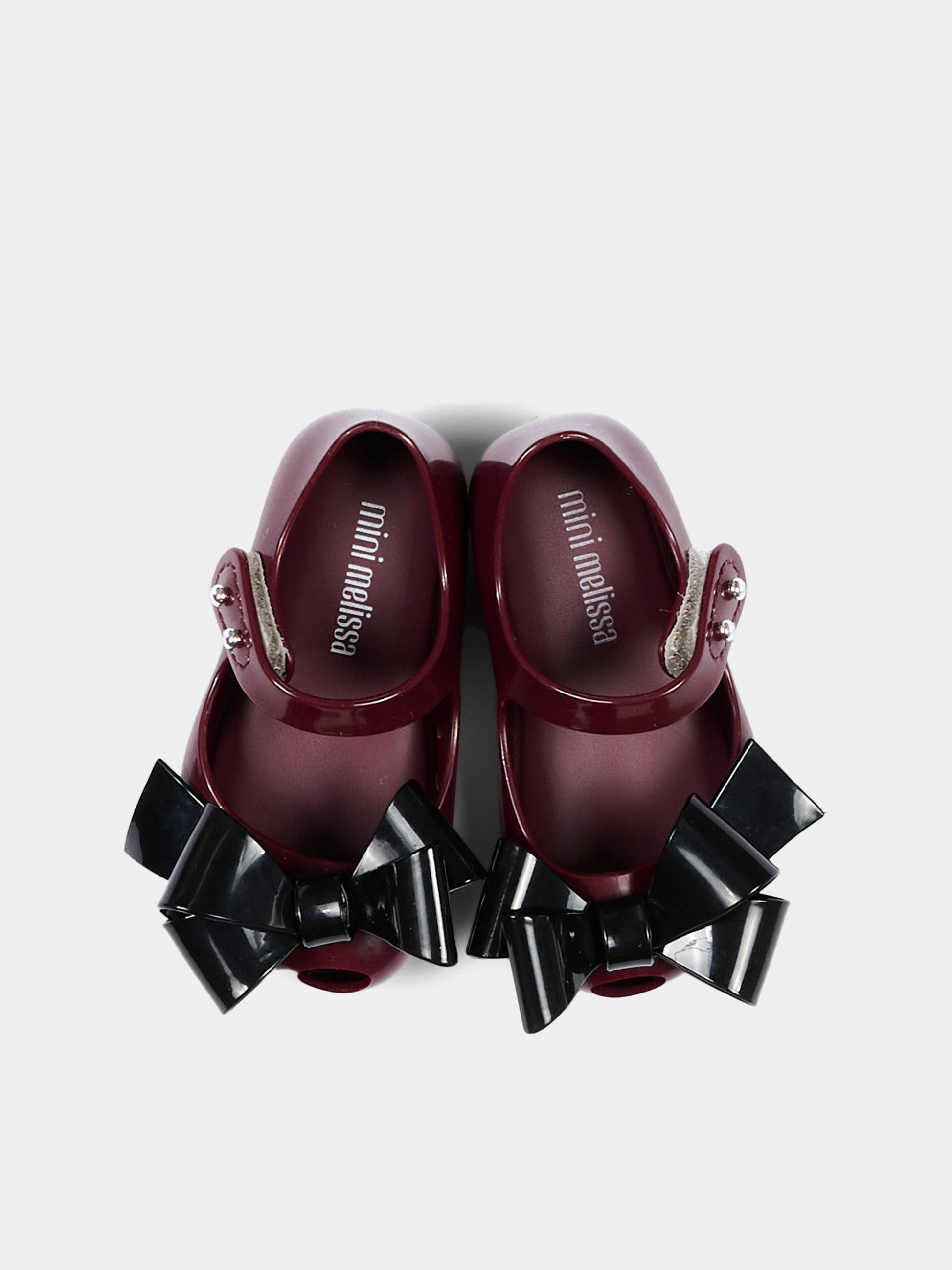Ballerine bordeaux per bambina con fiocco,Mini Melissa,36201 BX430 06411