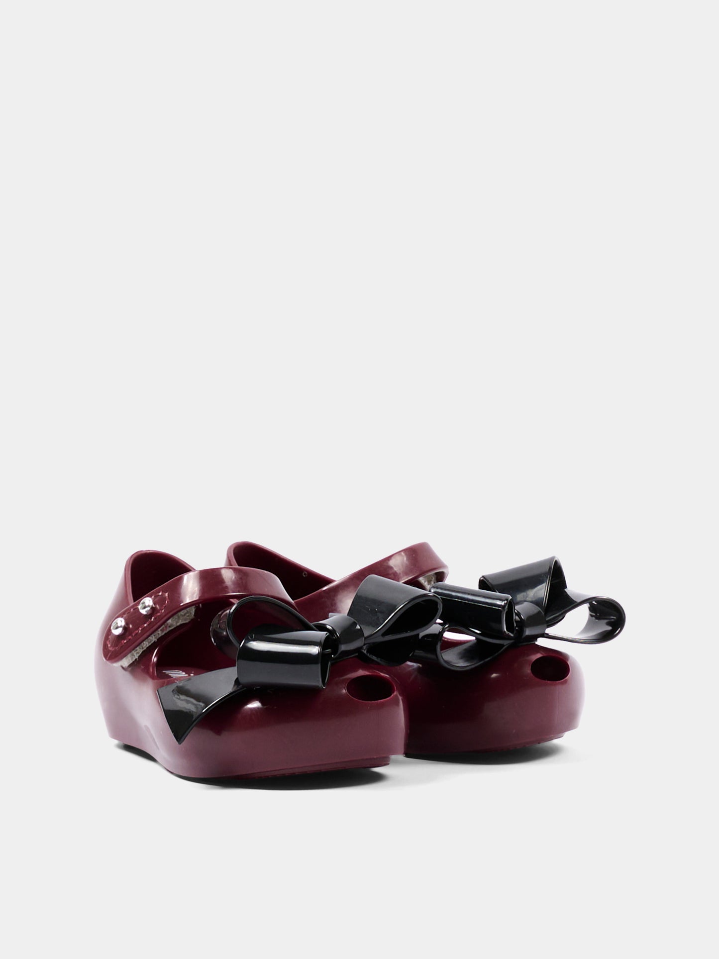 Ballerine bordeaux per bambina con fiocco,Mini Melissa,36201 BX430 06411