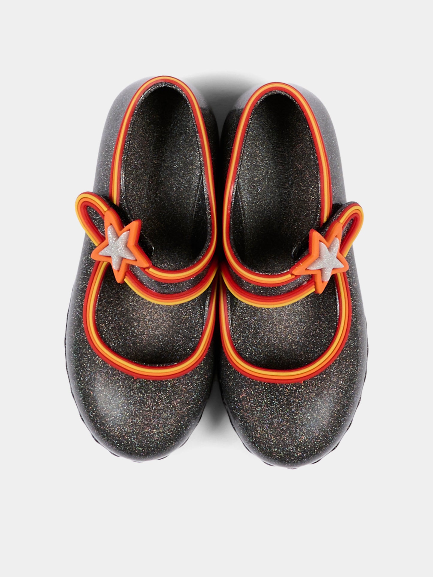 Ballerine nere per bambina con glitter