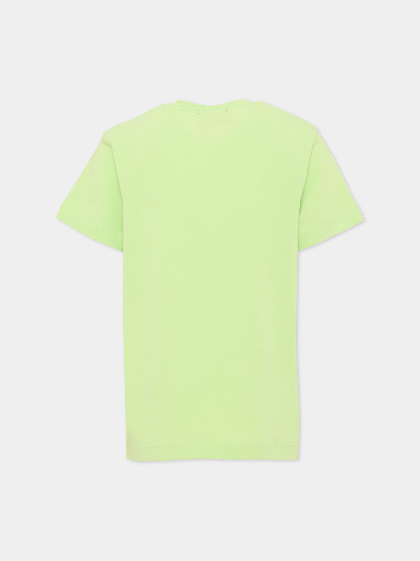 T-Shirt verde per bambino con logo,Diesel,J02475 00YI9 K504