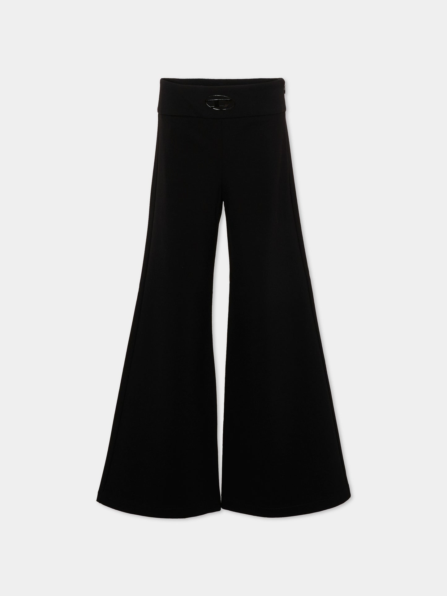 Pantaloni neri per bambina con logo,Diesel,J02456 KYATE K900