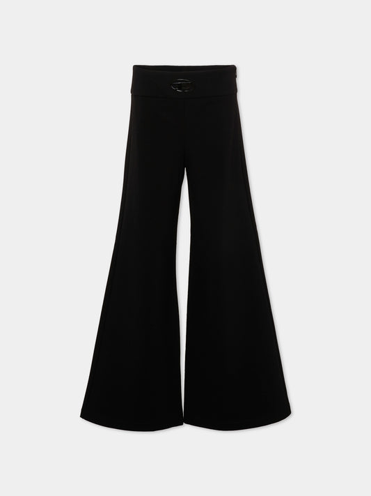 Pantaloni neri per bambina con logo,Diesel,J02456 KYATE K900