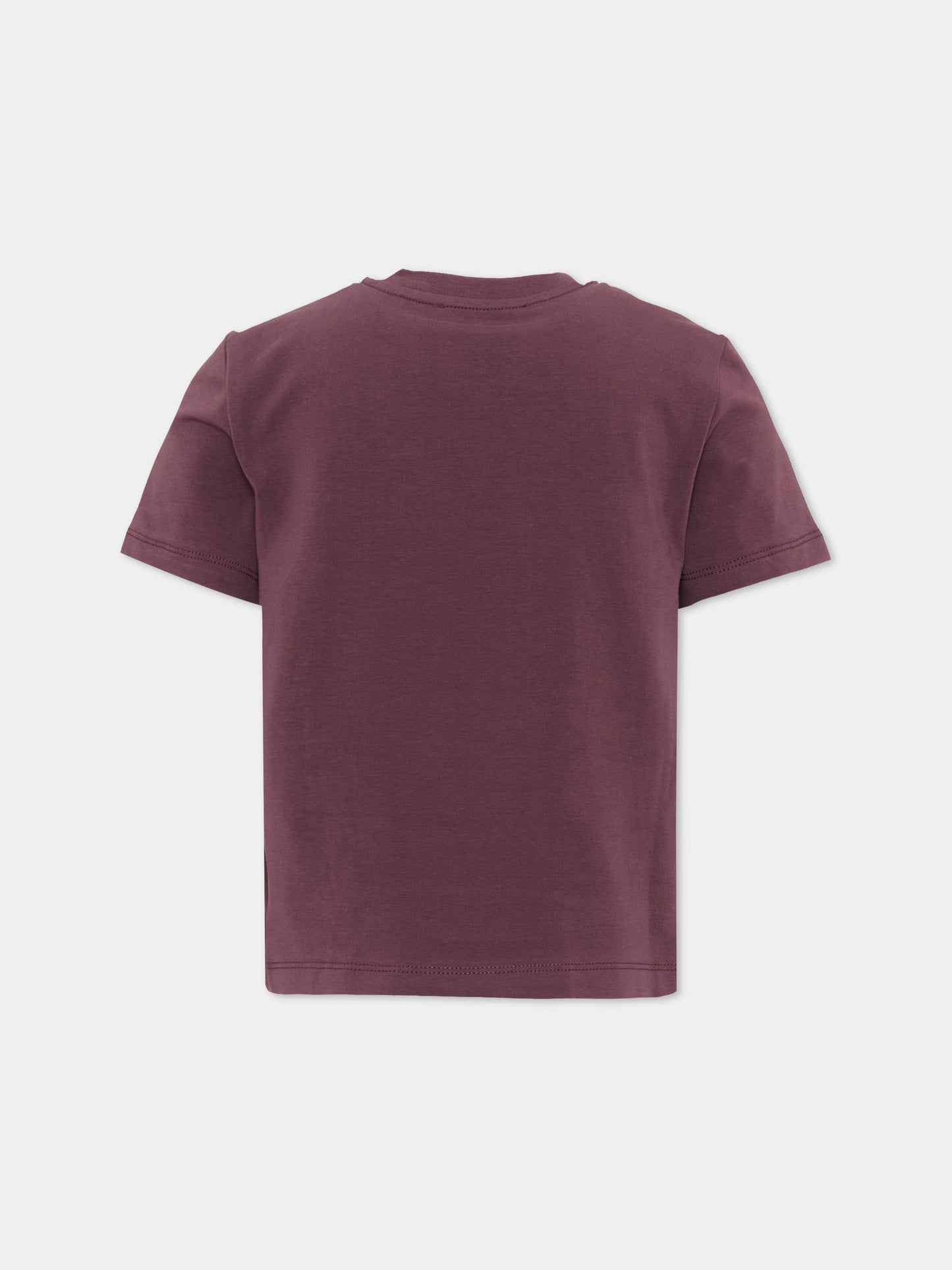 T-Shirt viola per bambina con logo,Diesel,J02450 0AFAA K603