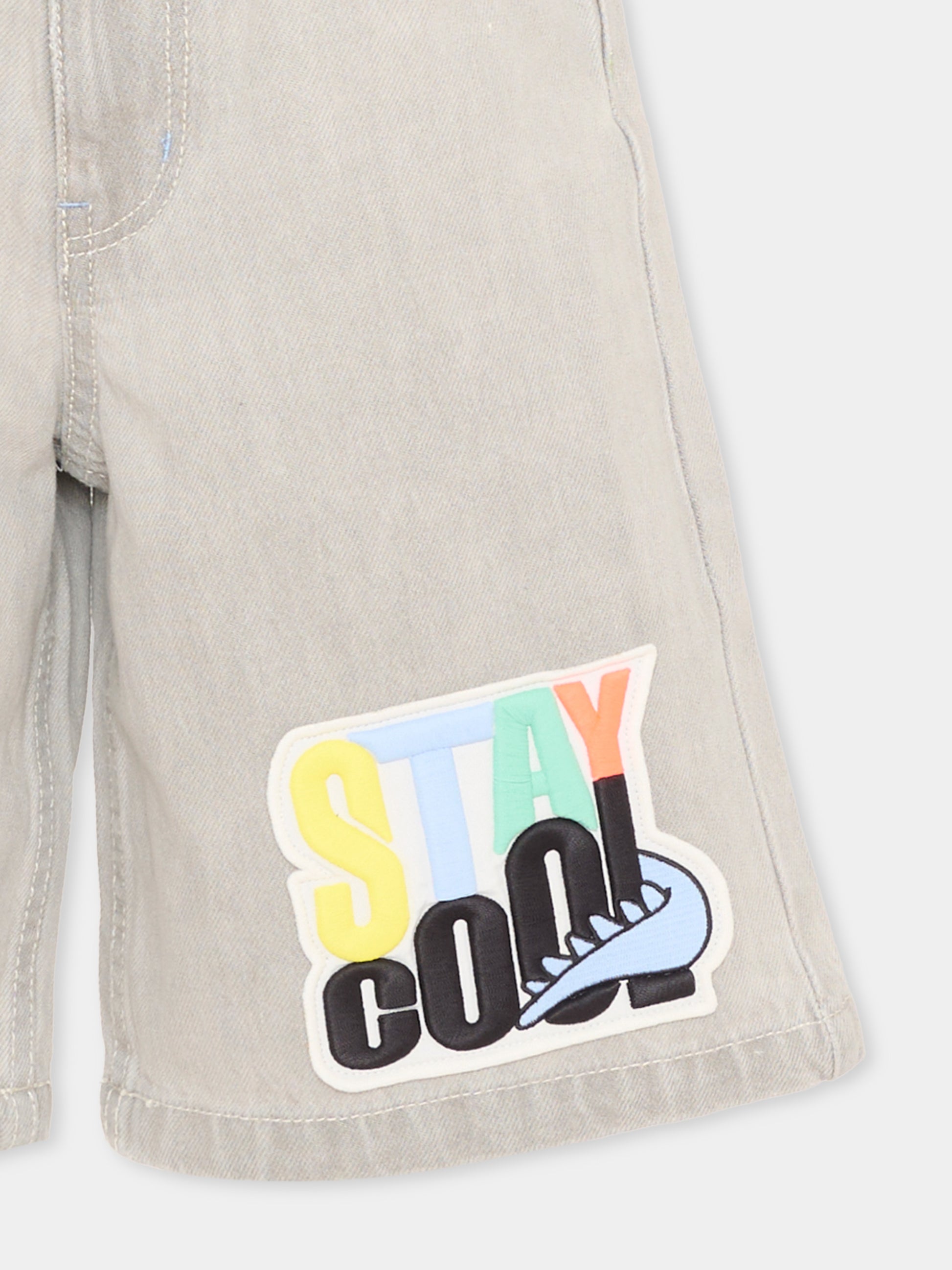 Shorts denim per bambino con patch,Billieblush,U21723 Z20