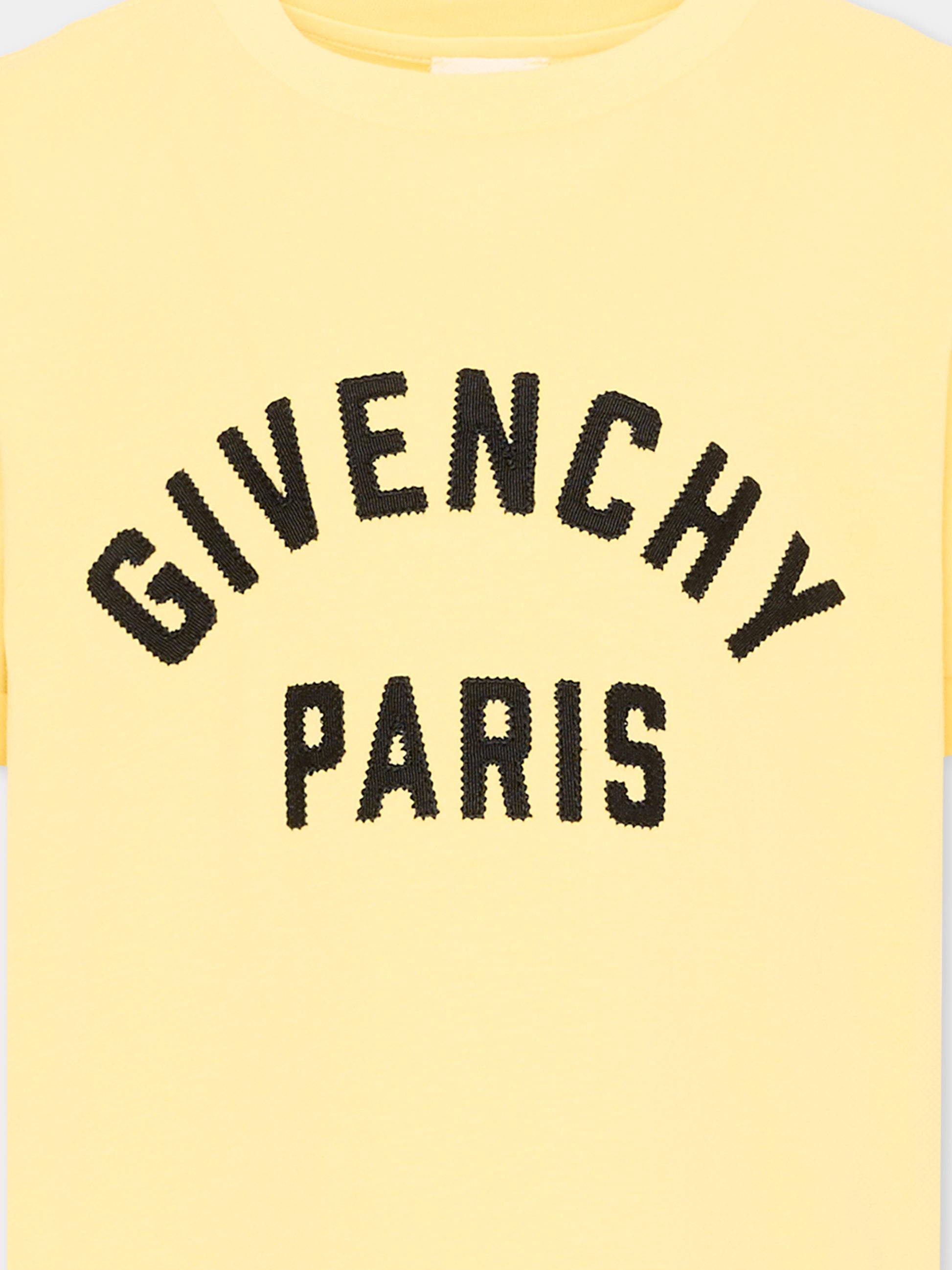 T-shirt gialla per bambini con logo,Givenchy Kids,H31109 524