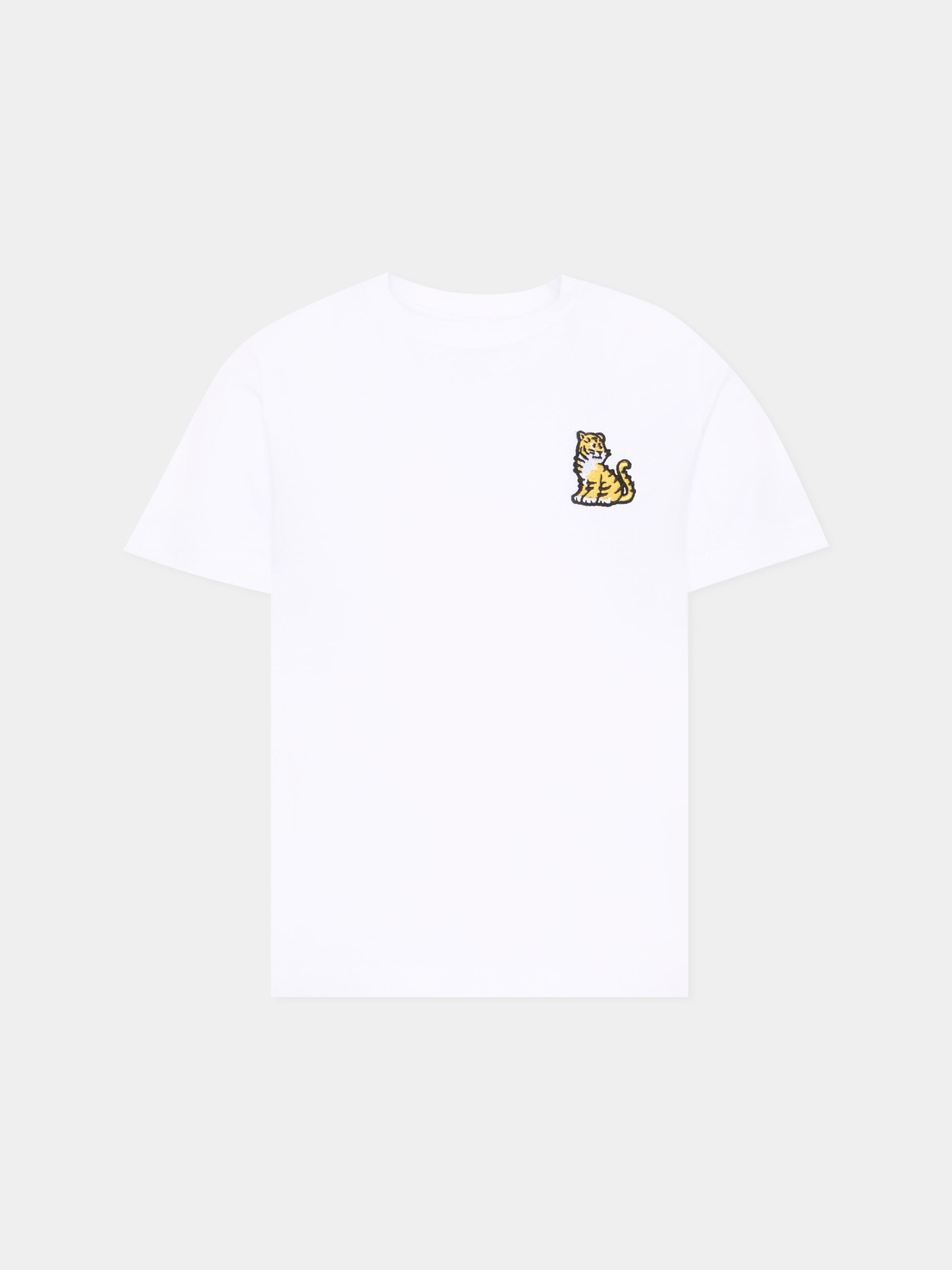 T-Shirt bianca per bambini con logo,Kenzo Kids,K61700 10P