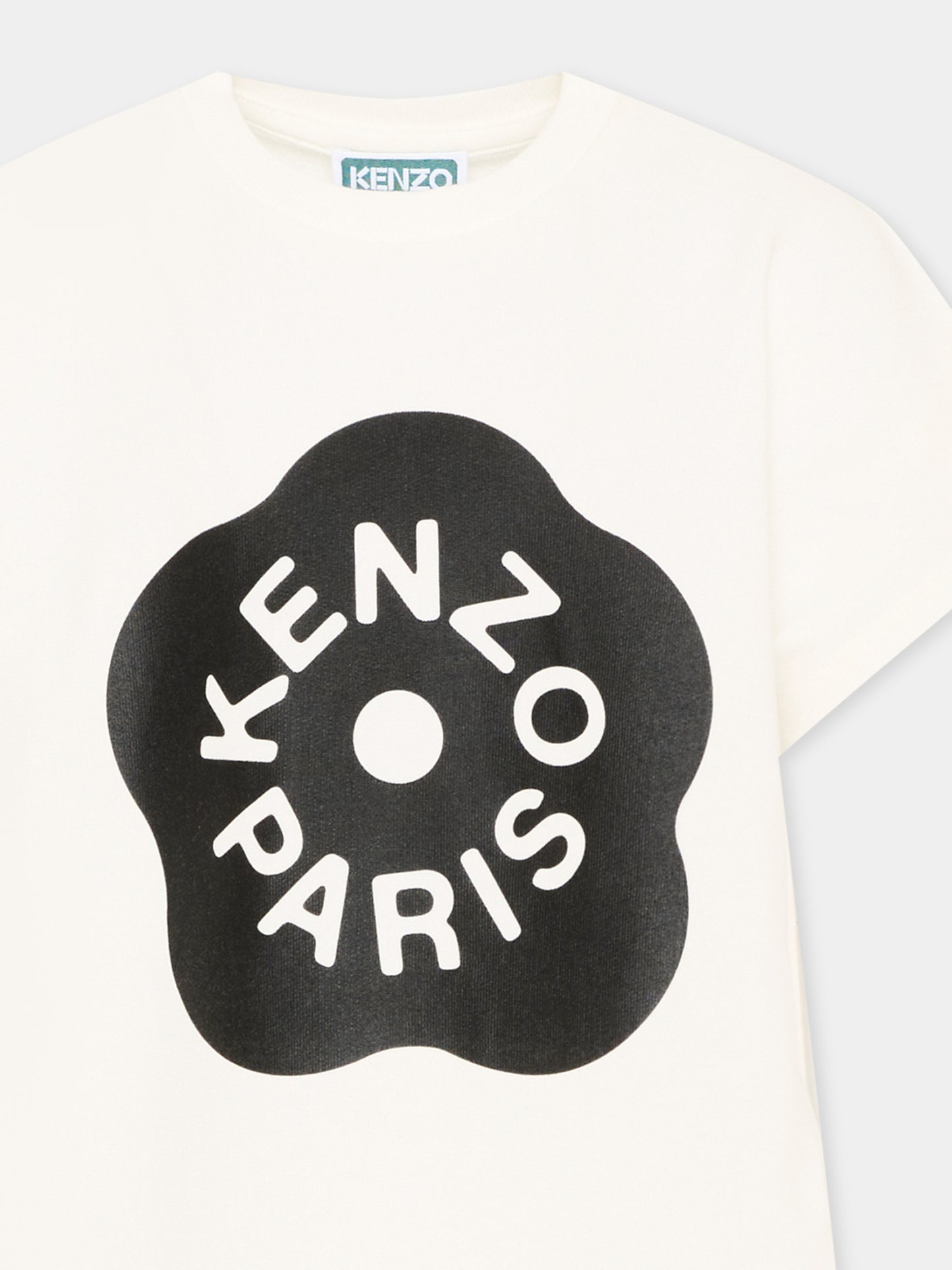 Vestito avorio per bambina con logo,Kenzo Kids,K61794 117