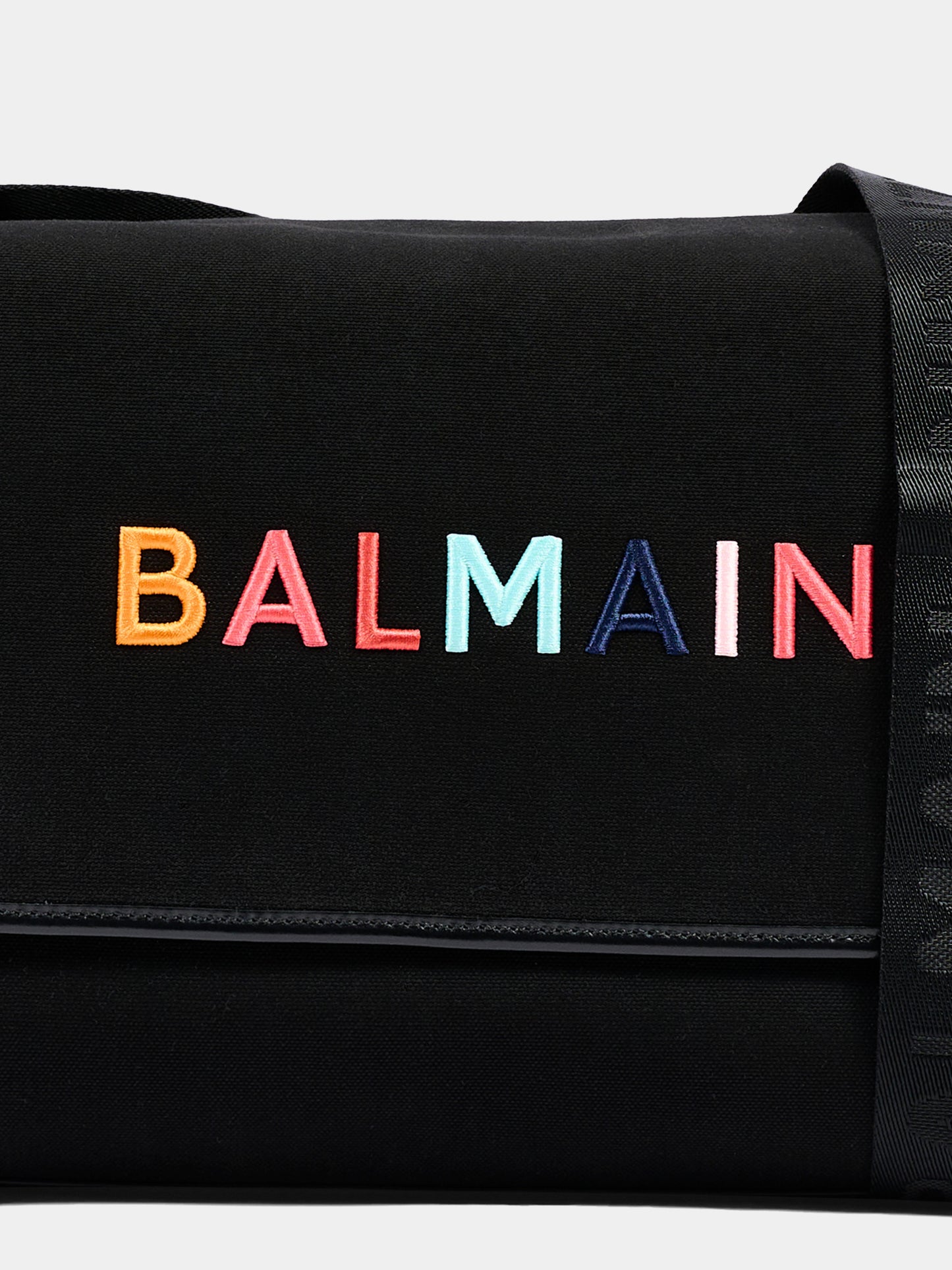 Borsa mamma nera per neonati con logo,Balmain Kids,BX0588 Z0042 930MC
