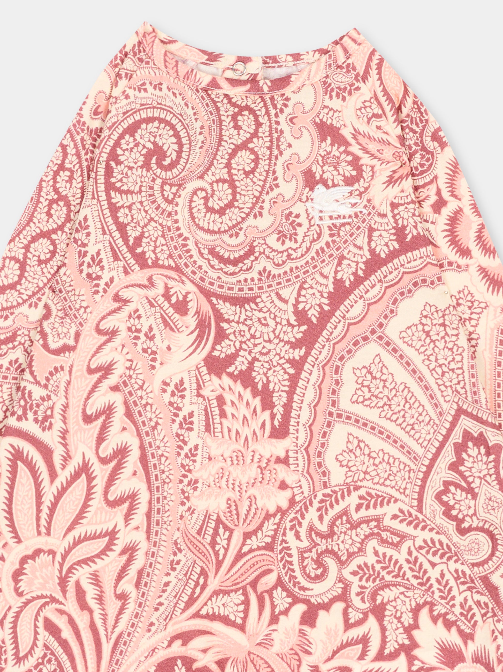 Set tutina rosa per neonati con stampa paisley,Etro,GXB540 Z3377 416RS