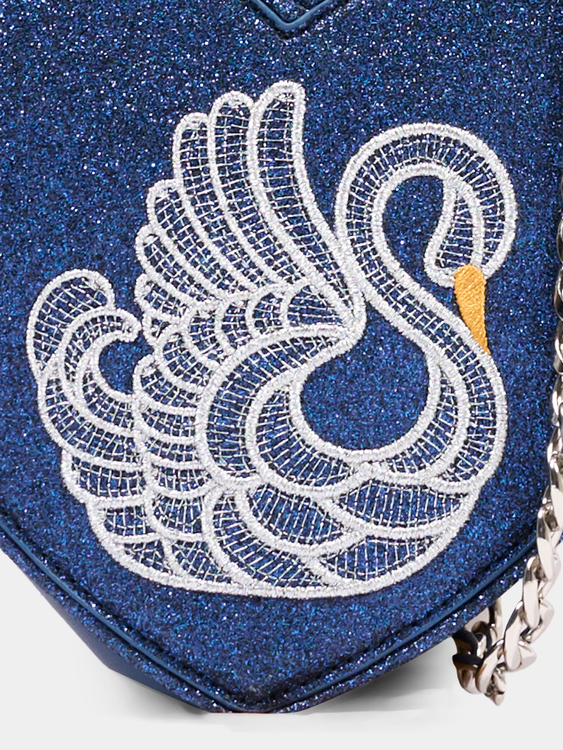 Borsa blu per bambina con cigno,Stella Mccartney Kids,TX0D28 Z3371 667