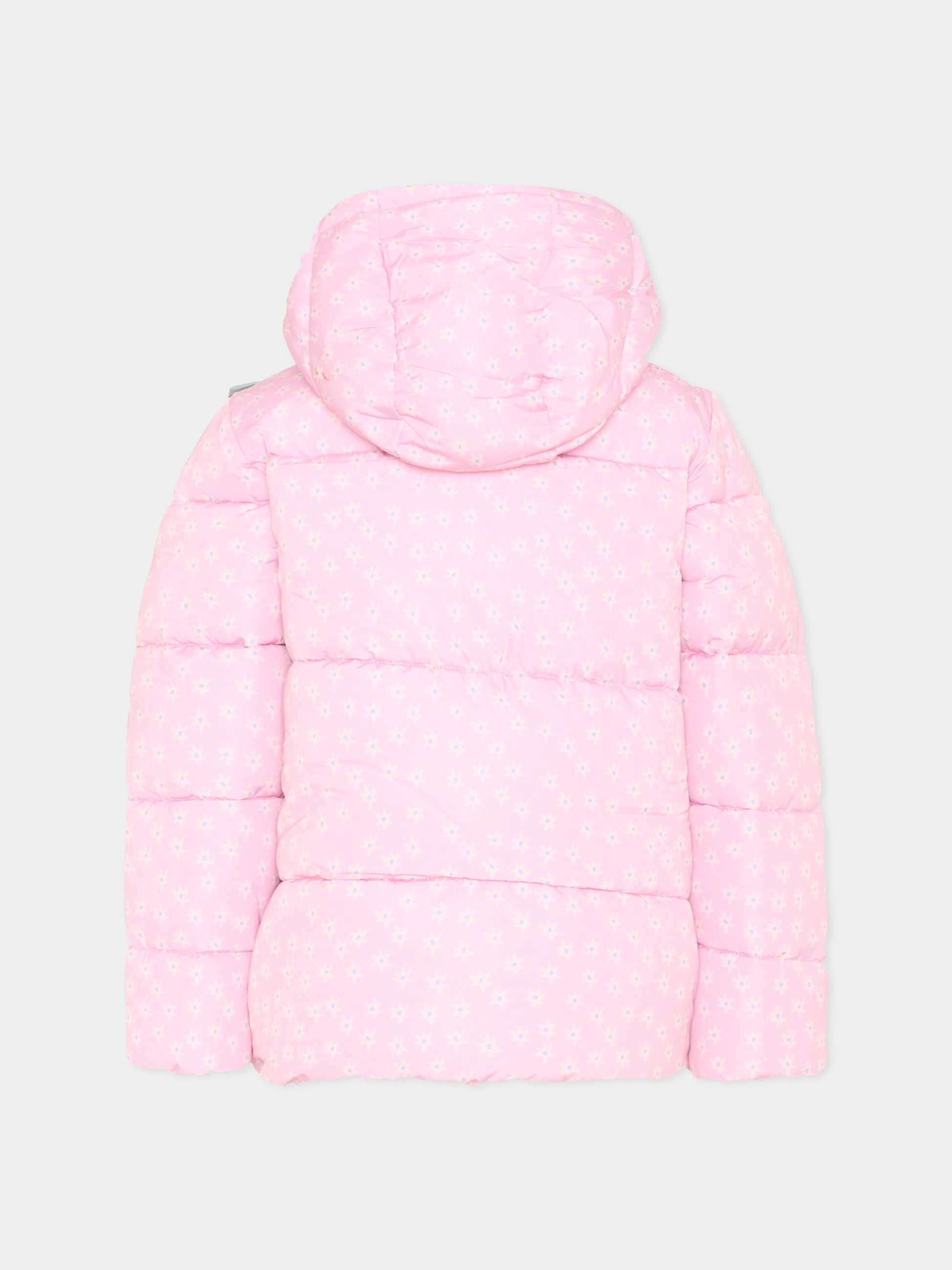 Piumino rosa per bambina con fiori,Stella Mccartney Kids,TX2A77 Z3066 568MC